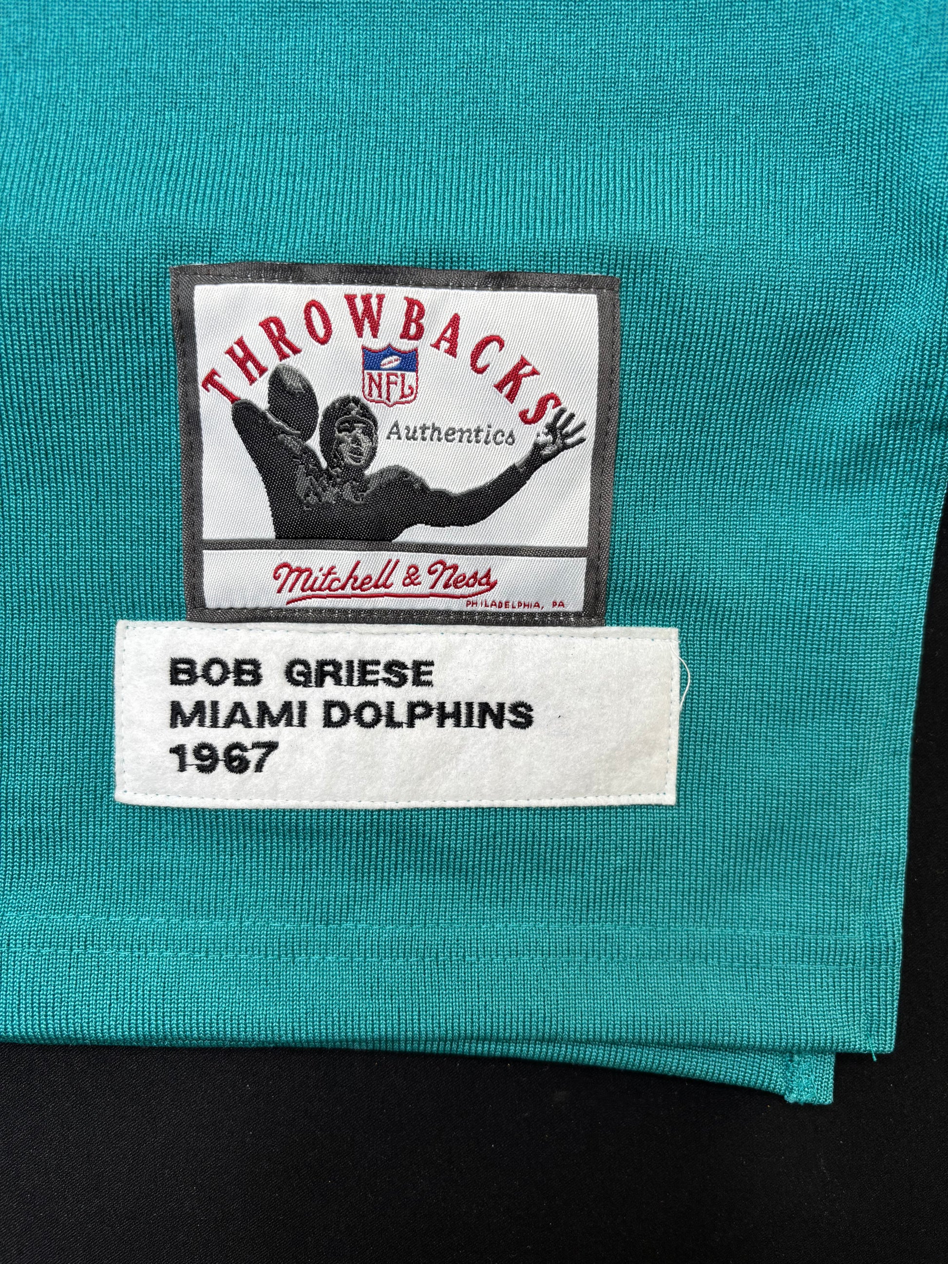 Miami Dolphins Bob Griese 67’ Mitchell & Ness Authentic Football Jersey Size: 4XL