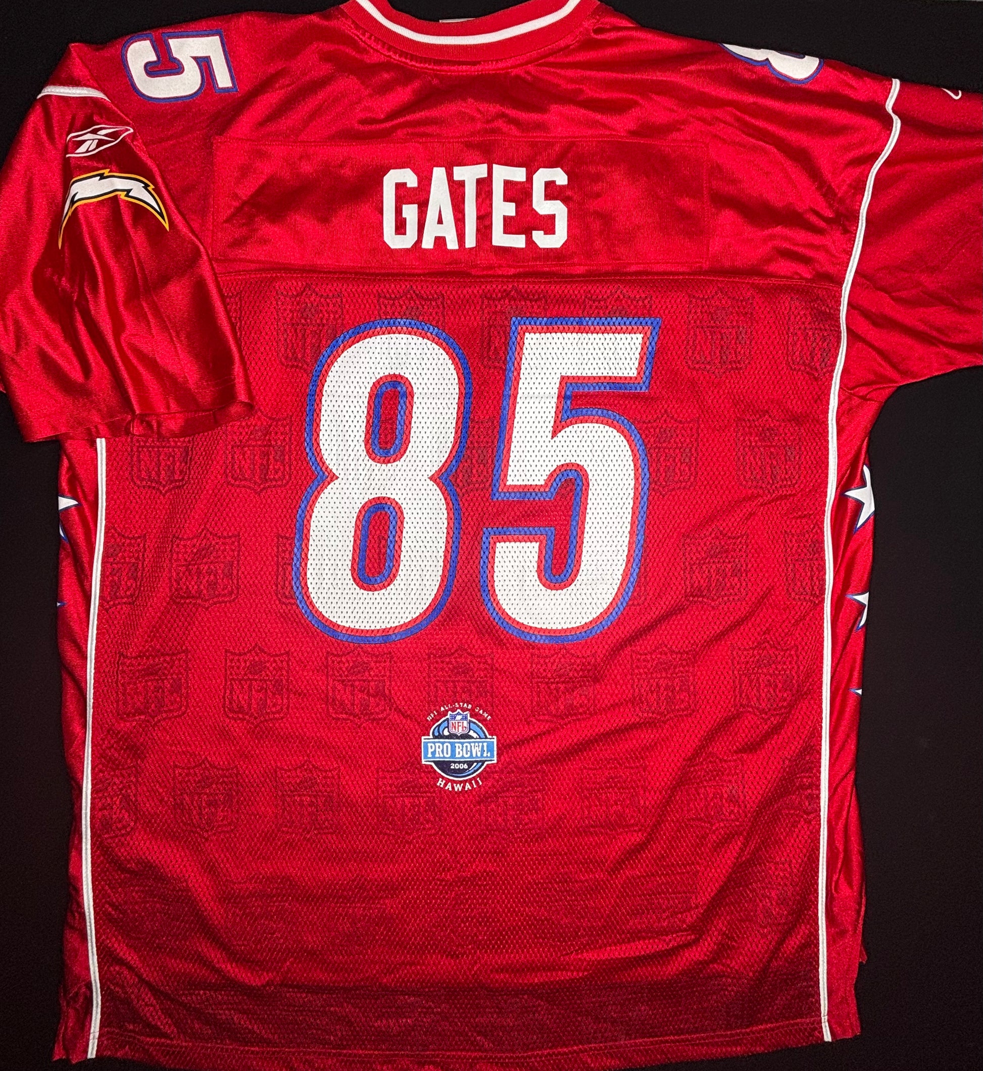 San Diego Chargers Antonio Gates 2006 Pro Bowl Reebok Football Jersey Size: XXL