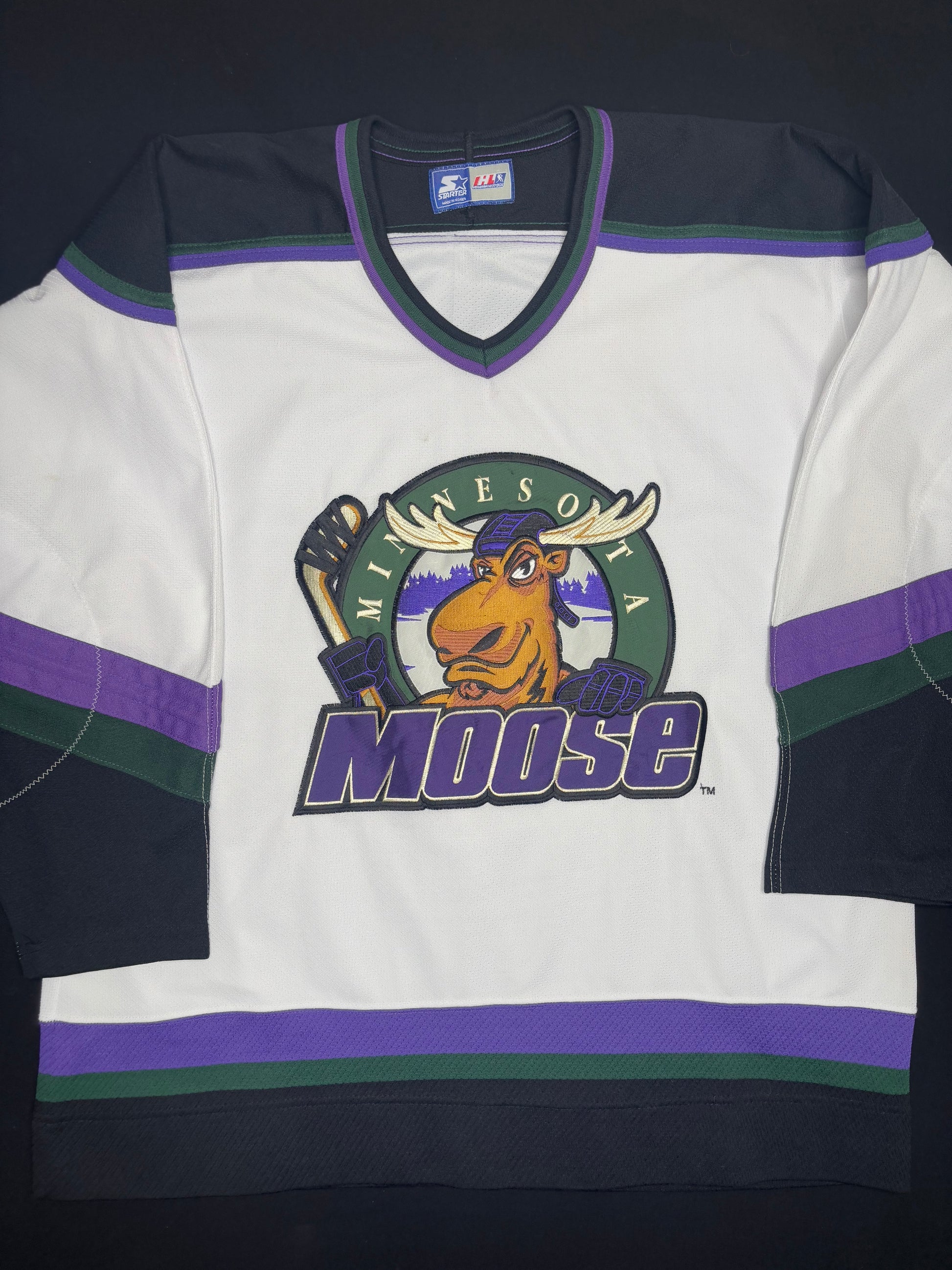 Vintage Minnesota Moose IHL Starter Hockey Jersey Size: Large