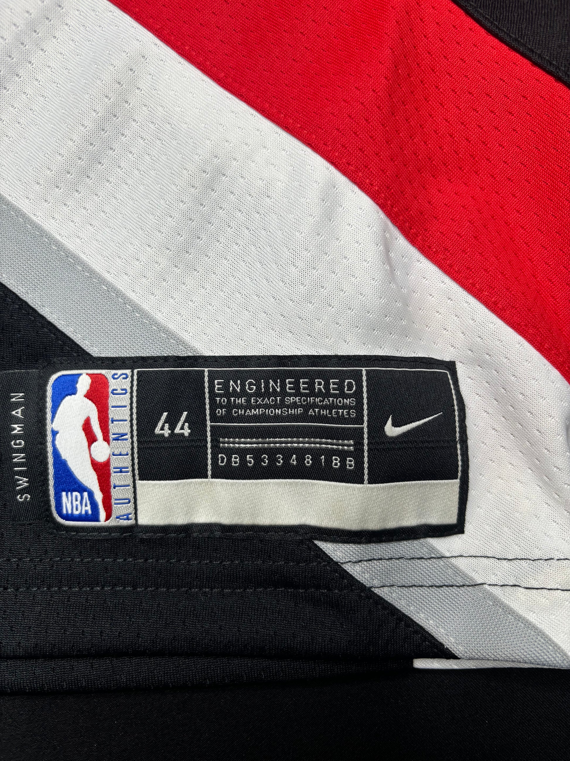 NWT Portland Trail Blazers Damian Lillard Nike Swingman Basketball Jersey Size: 44