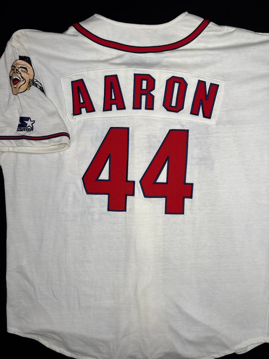 Atlanta Braves Hank Aaron Starter Baseball Jersey Size: XL