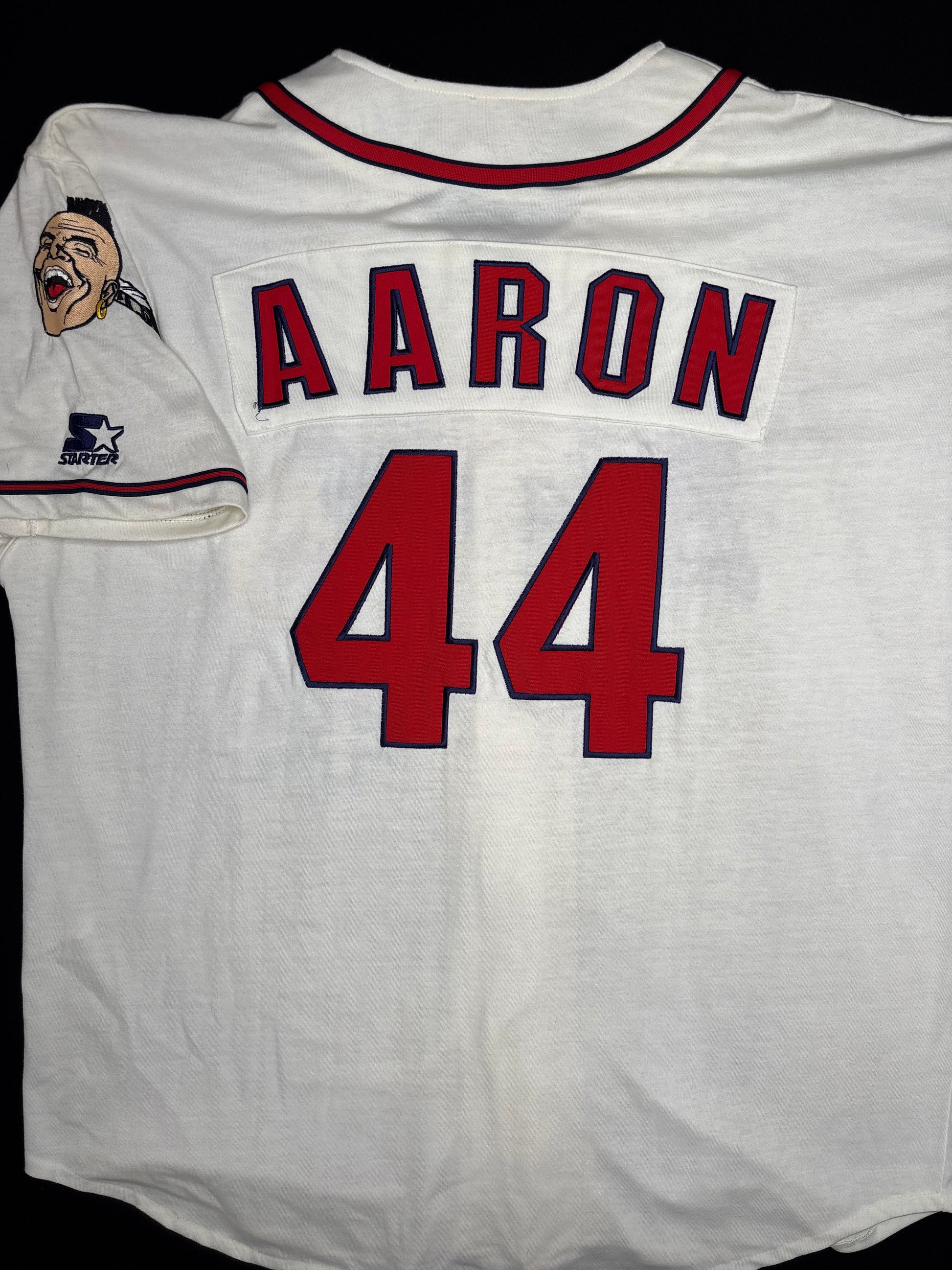 Atlanta Braves Hank Aaron Starter Baseball Jersey Size: XL