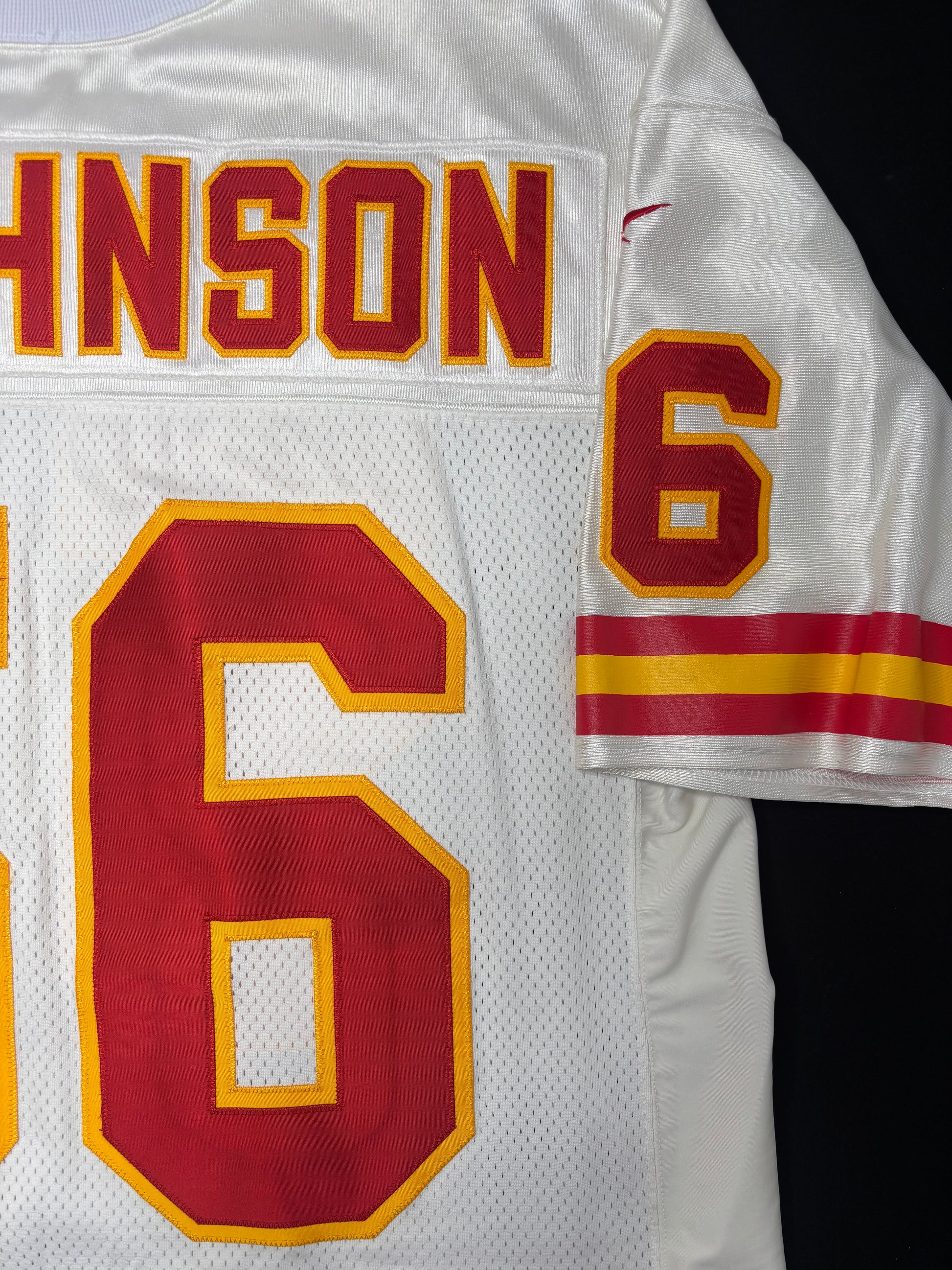 Kansas City Chiefs Derrick Johnson Autographed Reebok Pro Line Authentic W/ 50 Year Anniversary Patch Football Jersey Size: 48