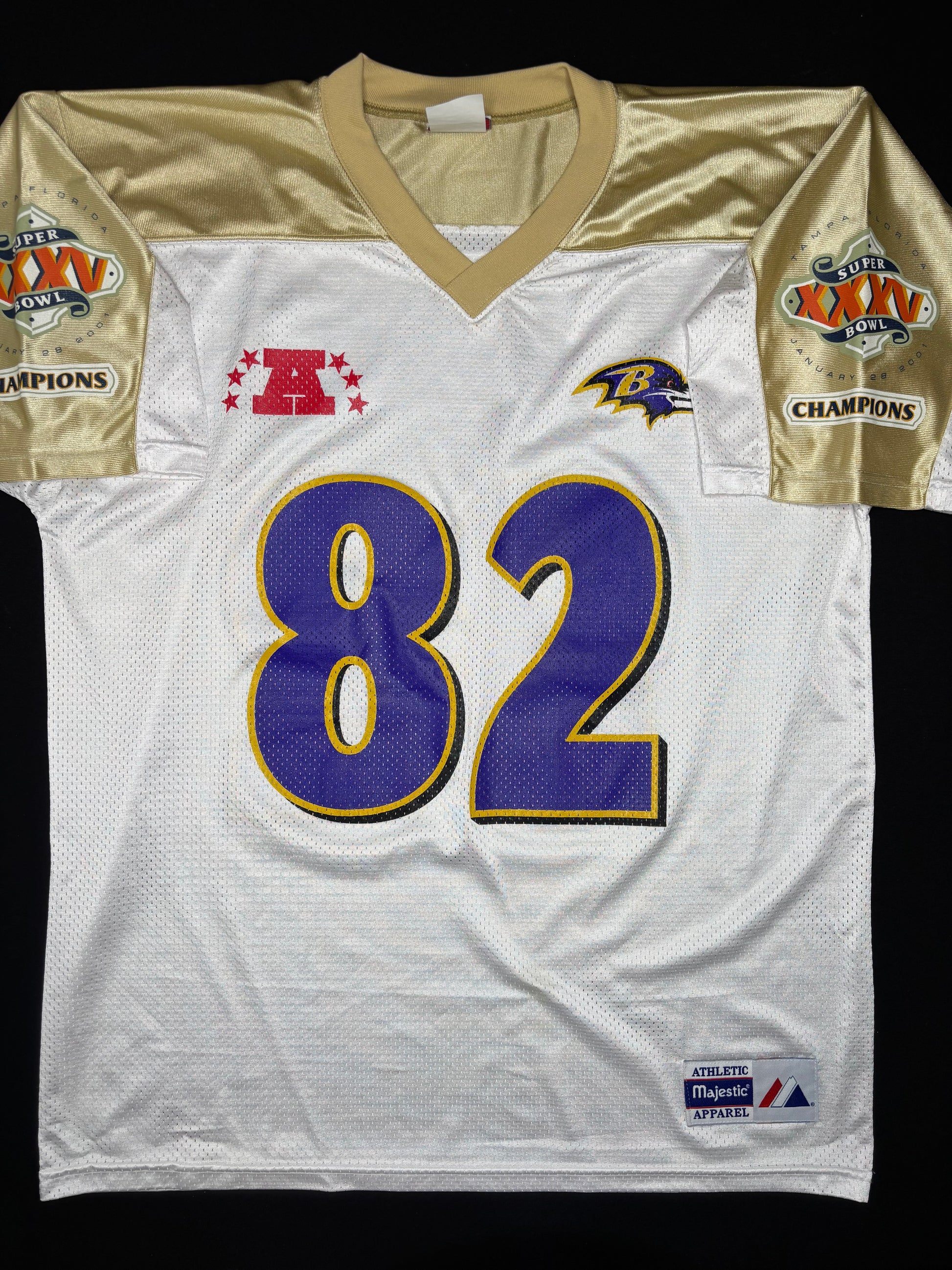 Baltimore Ravens Shannon Sharpe Super Bowl 35 Majestic Football Jersey Size: Large