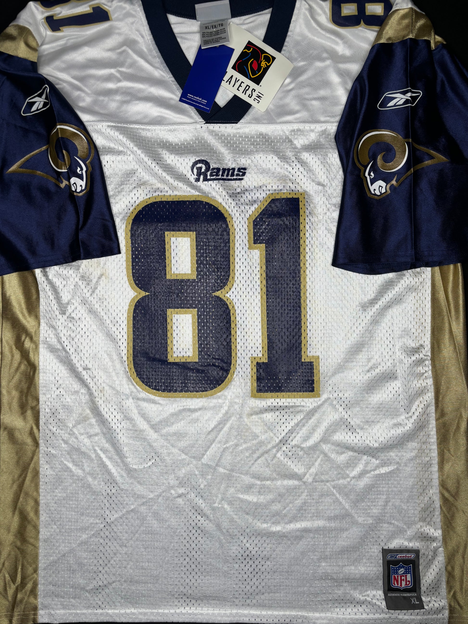 NWT Vintage St. Louis Rams Az Zahir Hakim Reebok Football Jersey Size: XL