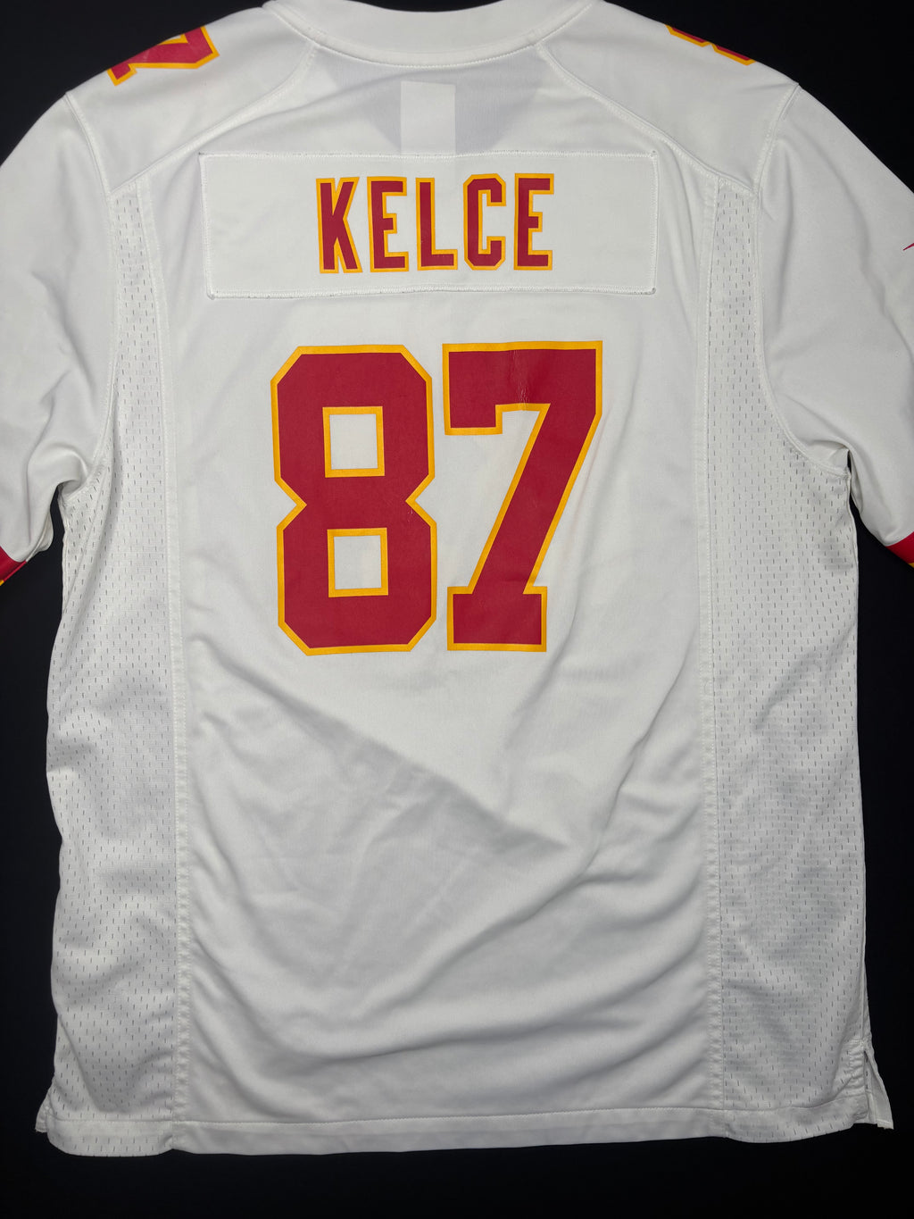 Kansas City Chiefs Travis Kelce W/NKH Patch Nike Football Jersey Size: Large