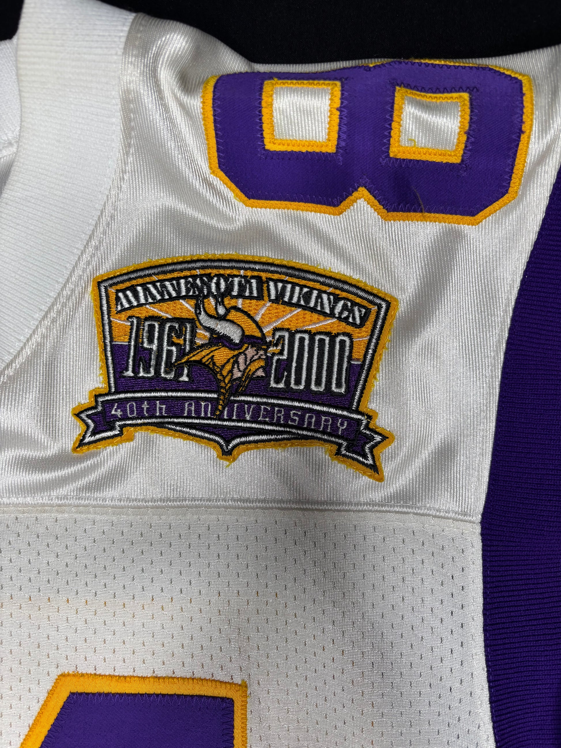 Minnesota Vikings Randy Moss Reebok Authentic w/ 40 Years Patch Football Jersey Size: 52
