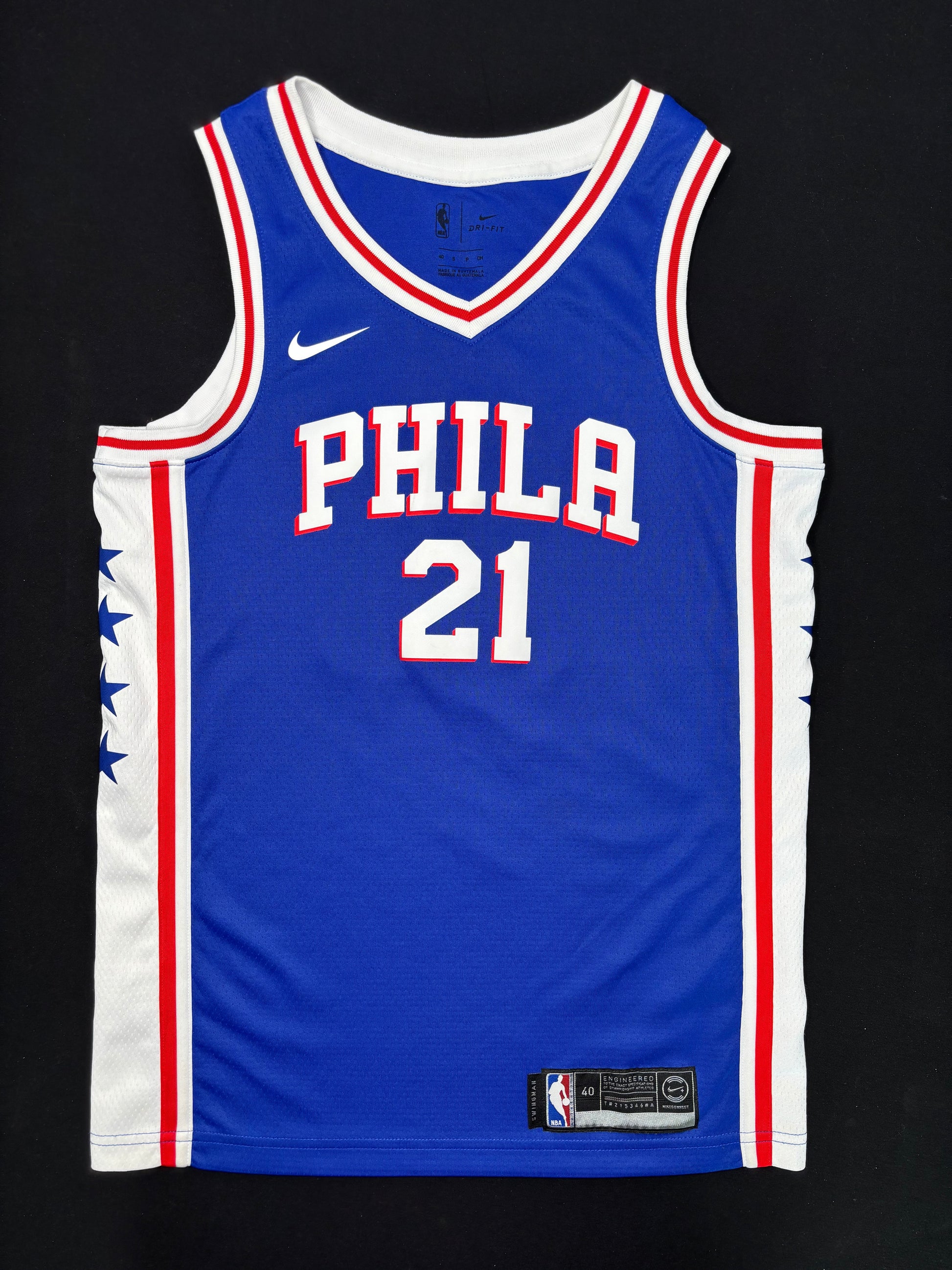 Philadelphia 76ers Joel Embiid Nike Swingman Basketball Jersey Size: 40