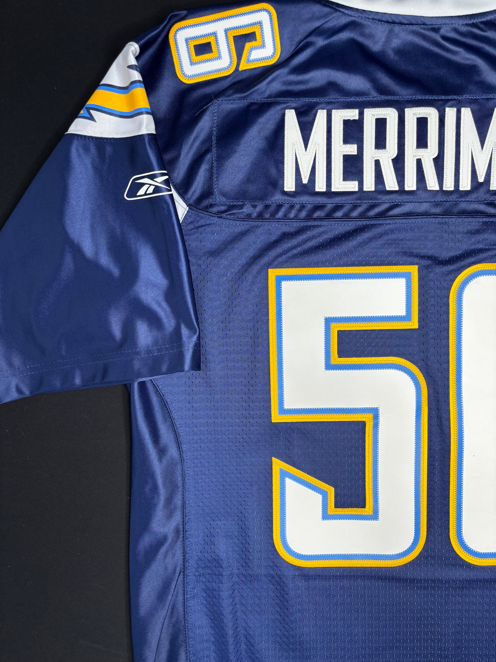 San Diego Chargers Shawne Merriman Reebok Premiere Football Jersey Size: Large