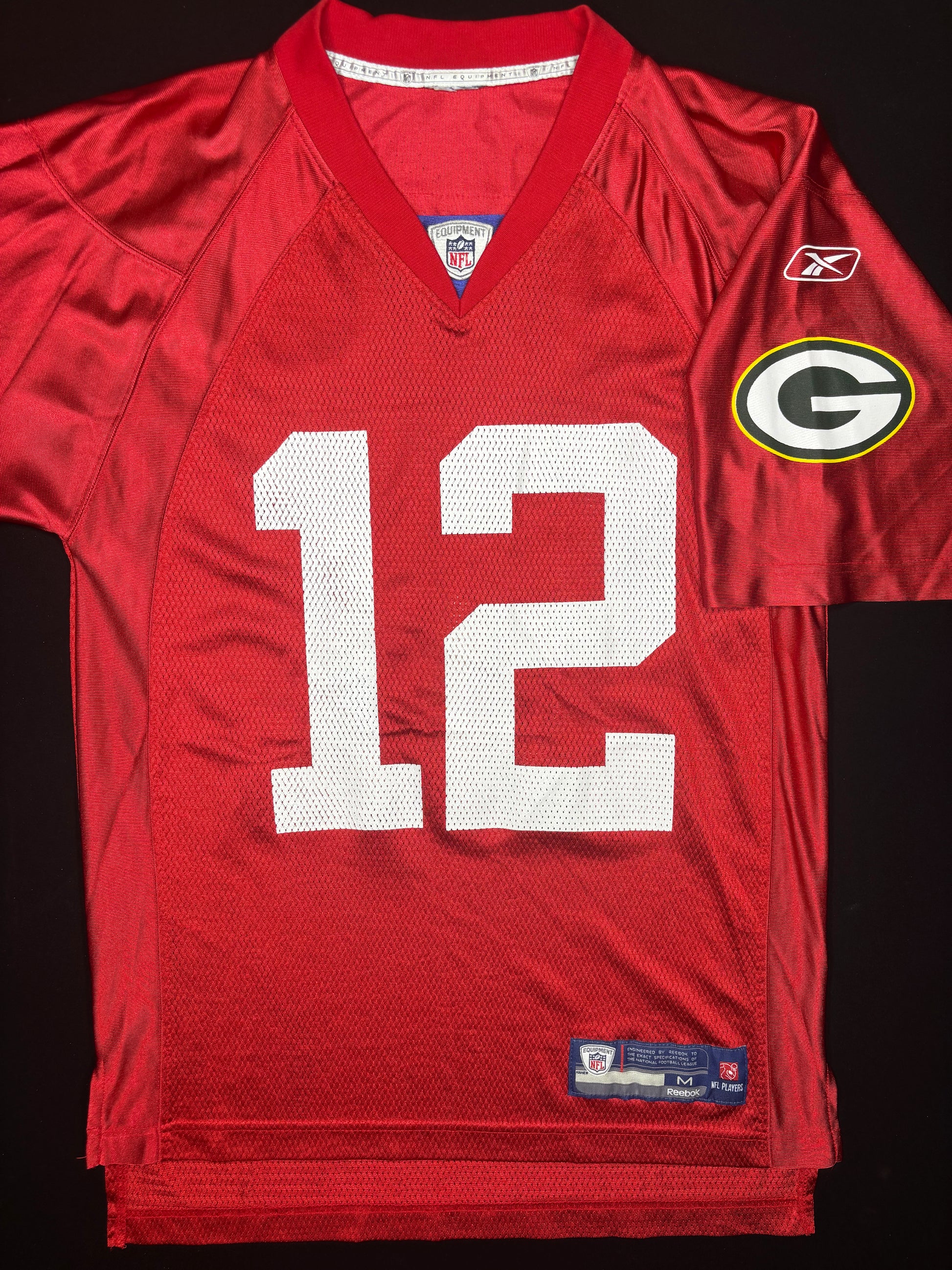 Green Bay Packers Aaron Rodgers Practice Red Reebok Football Jersey Size: Medium
