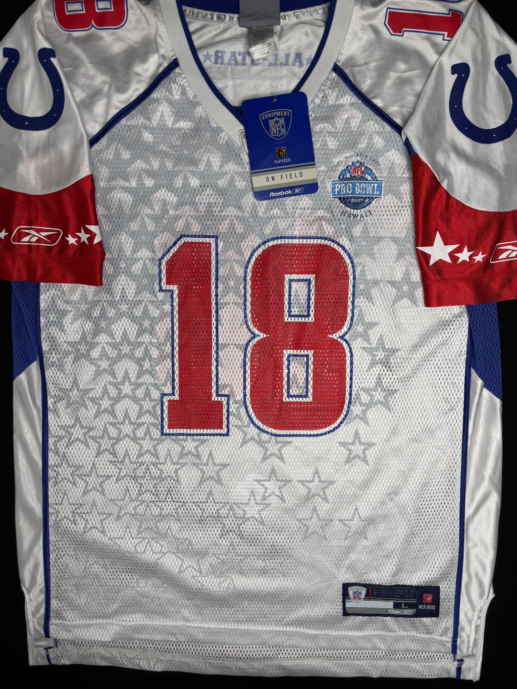 NWT Indianapolis Colts Peyton Manning 07 Pro Bowl Reebok Football Jersey Size: Large