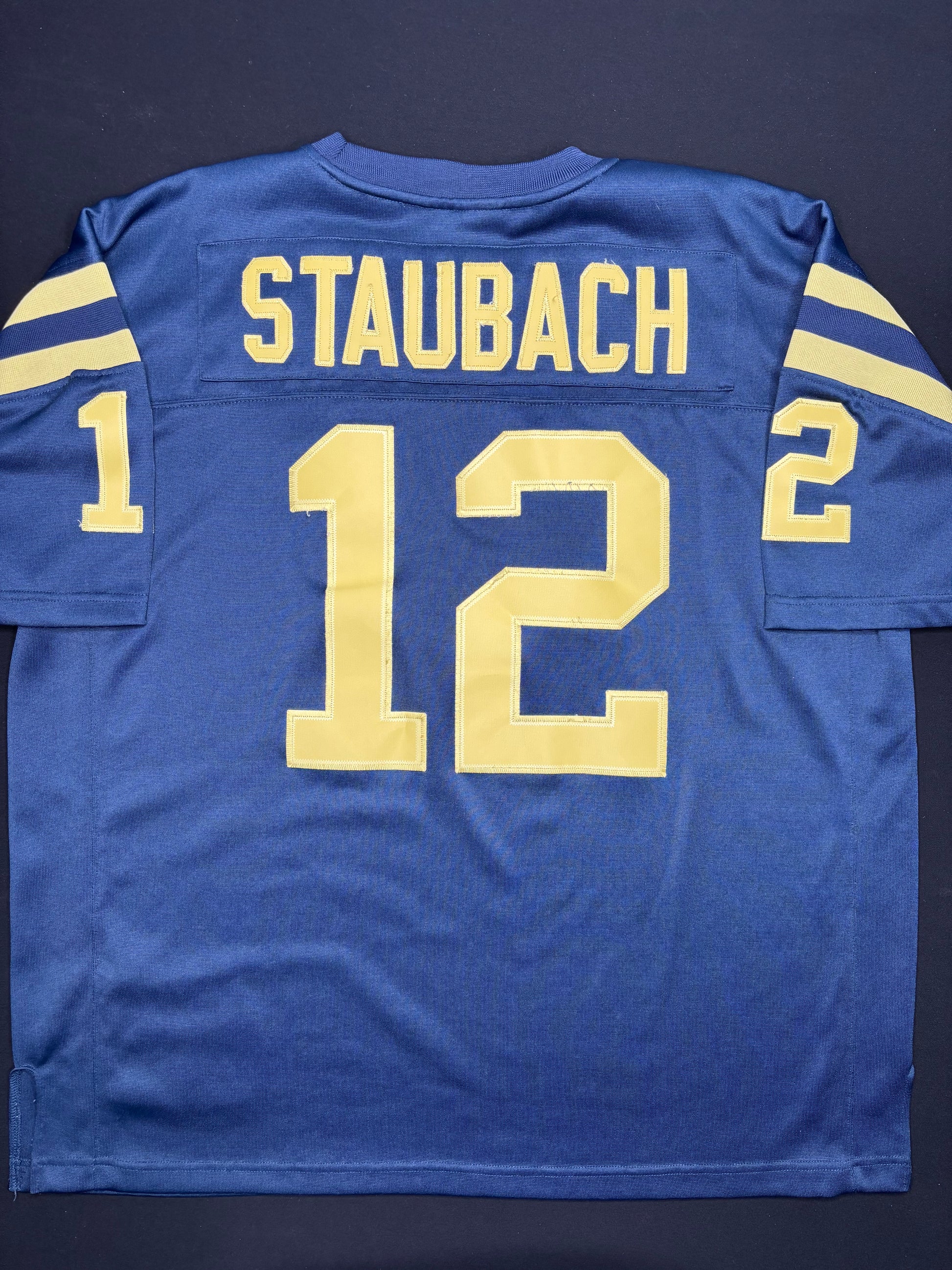 Navy Roger Staubach Adidas HWA Football Jersey Size: Large