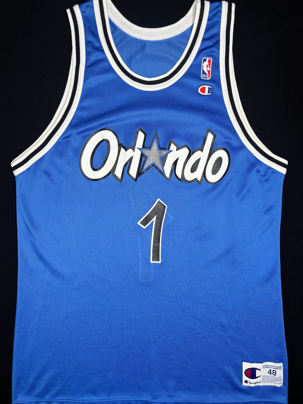 Orlando Magic Penny Hardaway Champion Basketball Jersey Size: 48