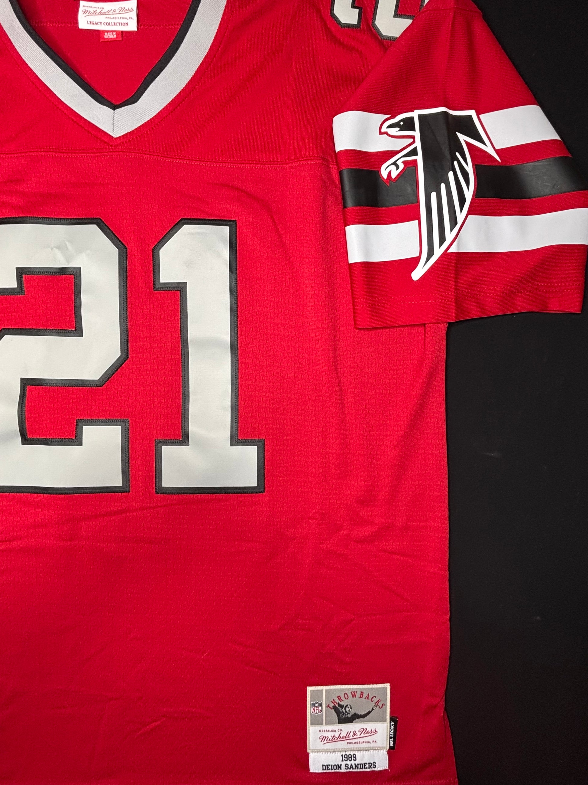 Atlanta Falcons Deion Sanders Mitchell and Ness Alternate Legacy Football Jersey Size: XL