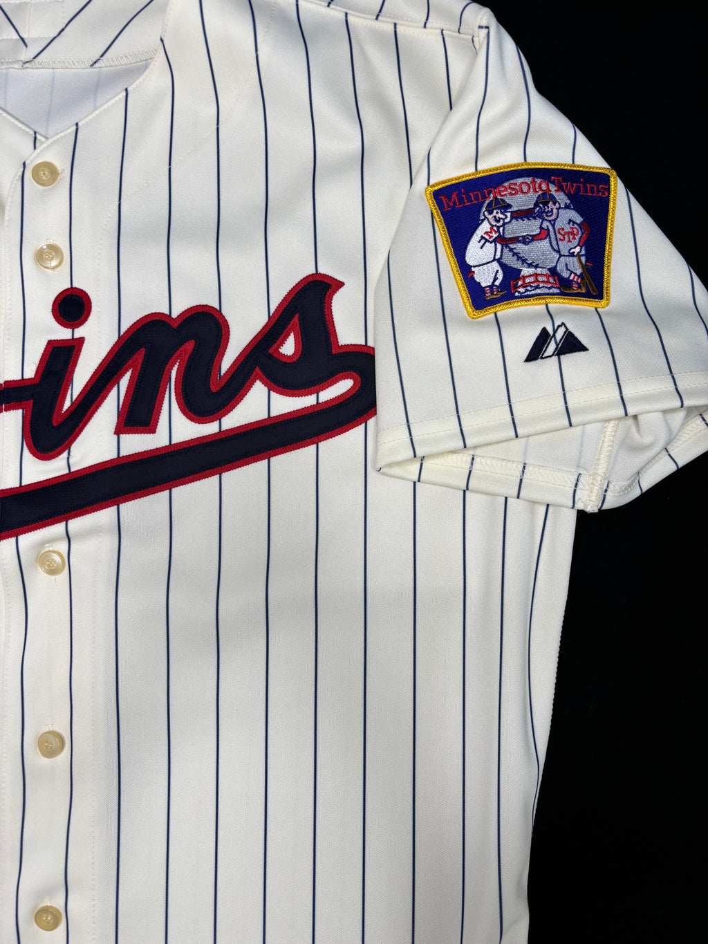 Minnesota Twins Joe Mauer 2010 Throwback Authentic Majestic baseball Jersey W/ Patches Size: 48