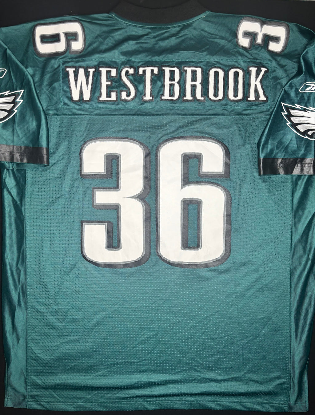 Philadelphia Eagles Brian Westbrook Reebok Helmet Tag Football Jersey Size: XXL