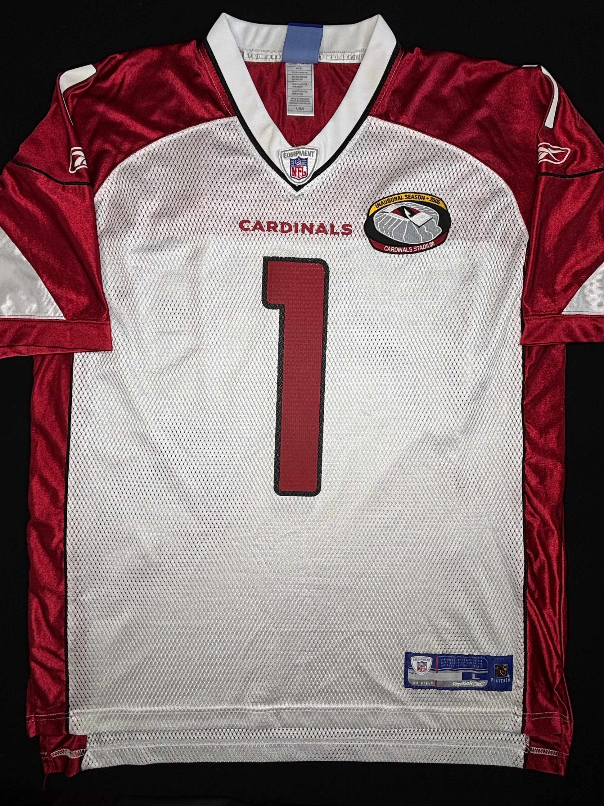 Arizona Cardinals “Big Red” w/ Cardinals Stadium Patch Reebok Football Jersey Size: Large