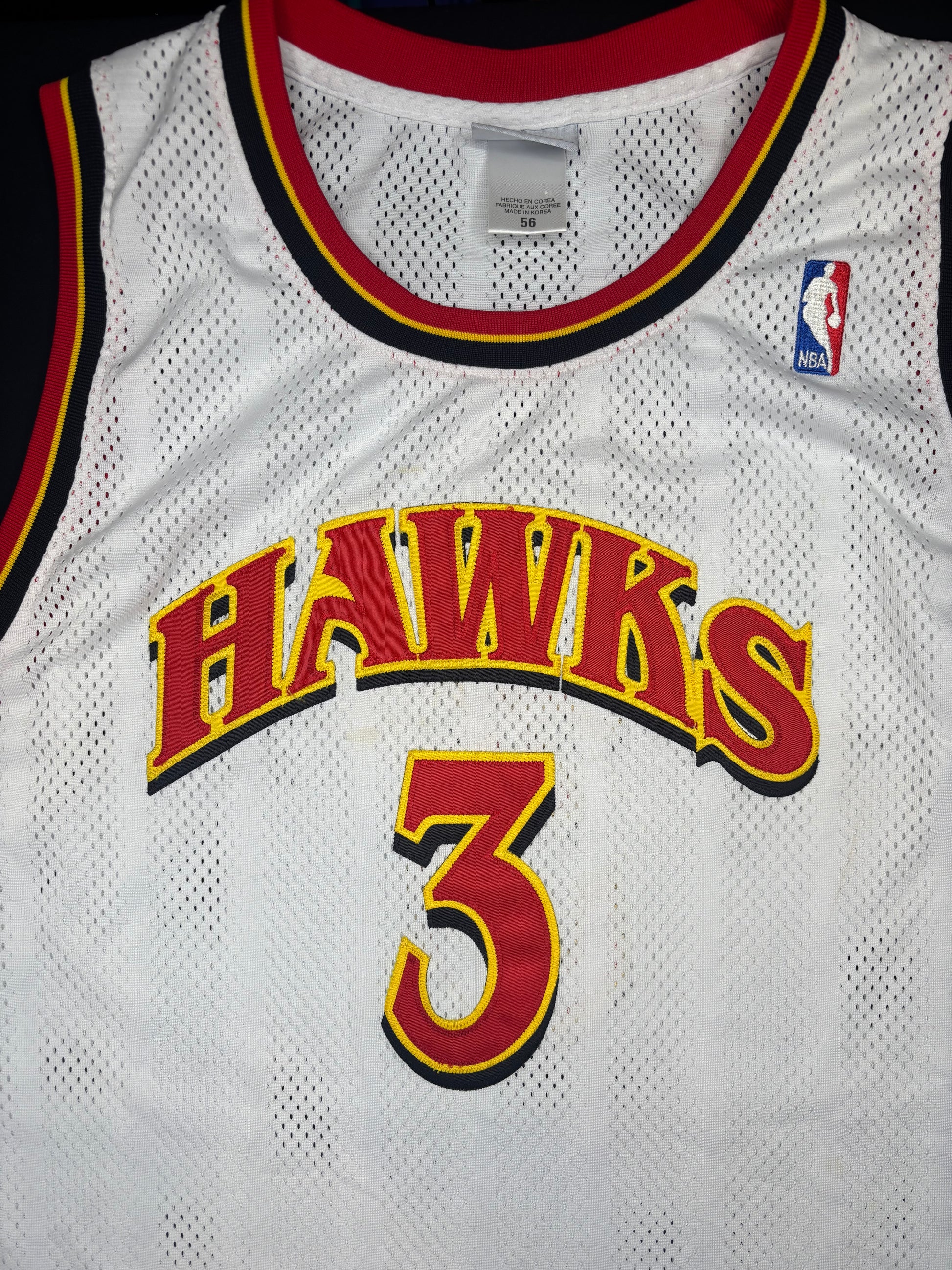 Atlanta Hawks Shareef Abdur-Rahim Authentic Reebok Basketball Jersey Size: 56