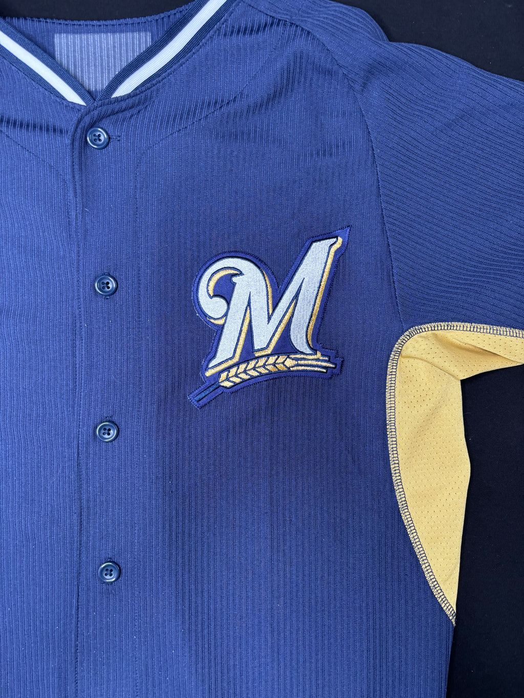 Milwaukee Brewers Cool Base Batting Practice Baseball Jersey Size: Medium