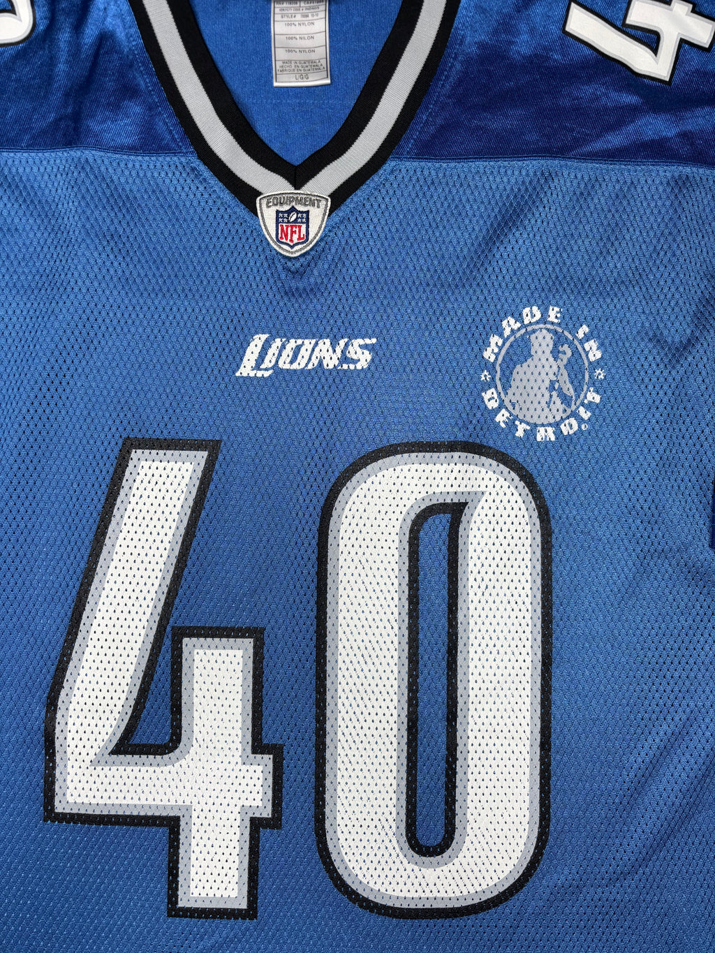 Detroit Lions Kid Rock 40th Birthday Exclusive Reebok Football Jersey Size: Large