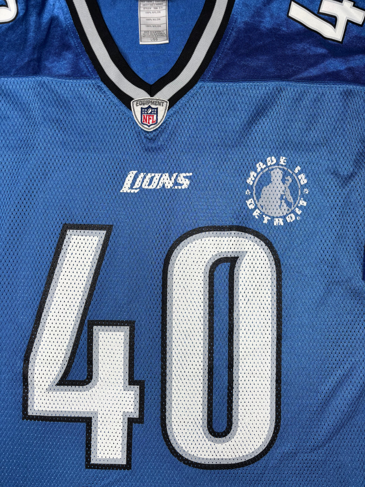 Detroit Lions Kid Rock 40th Birthday Exclusive Reebok Football Jersey Size: Large