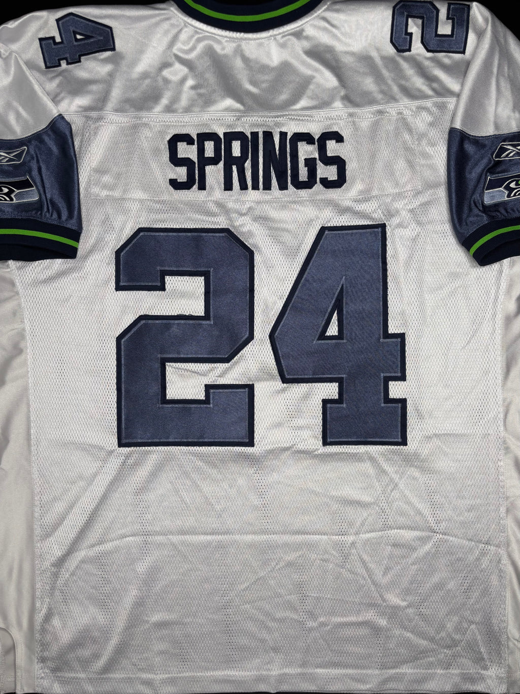 Seattle Seahawks Shawn Springs Reebok Authentic Football Jersey Size: 56