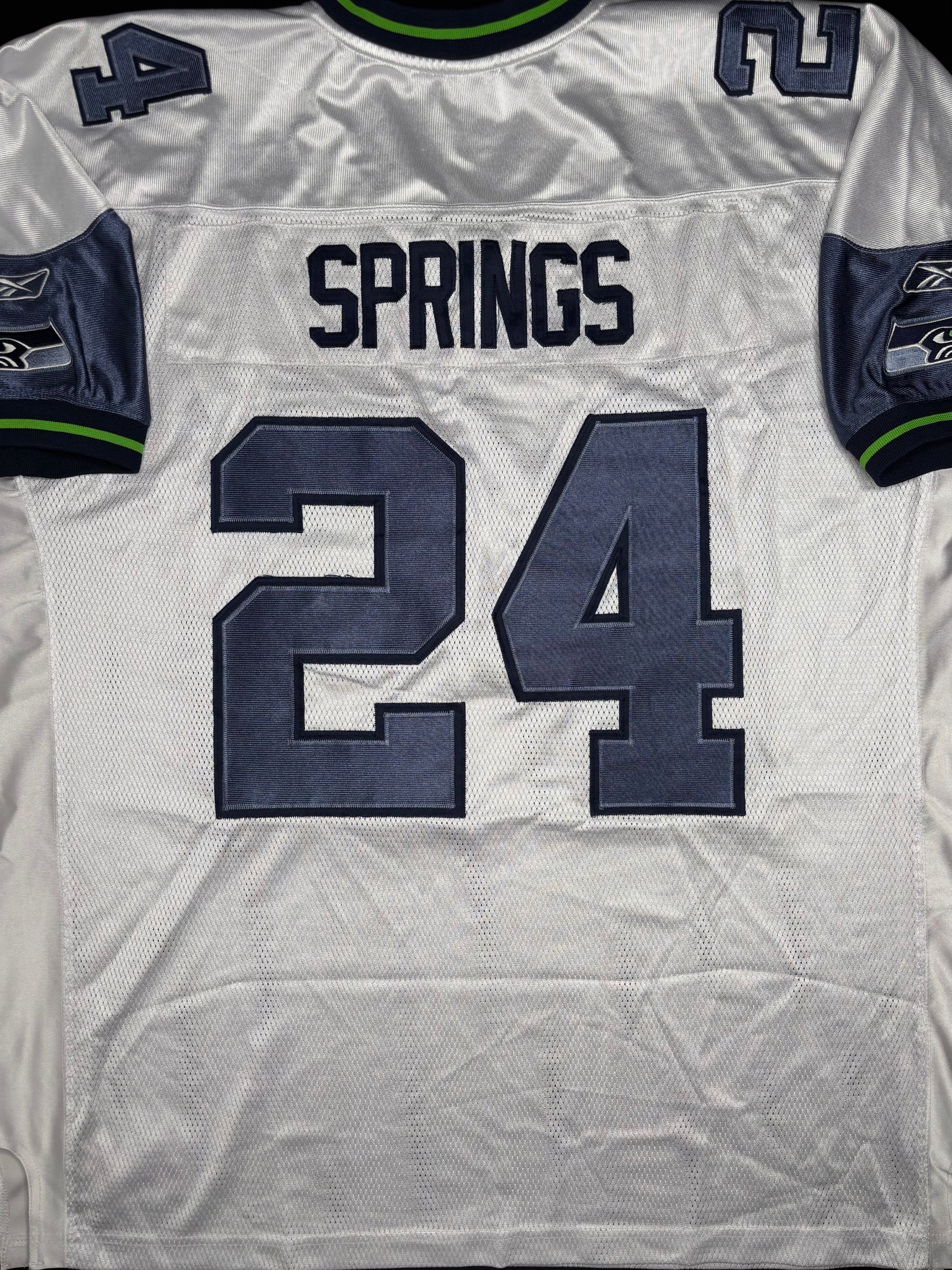 Seattle Seahawks Shawn Springs Reebok Authentic Football Jersey Size: 56
