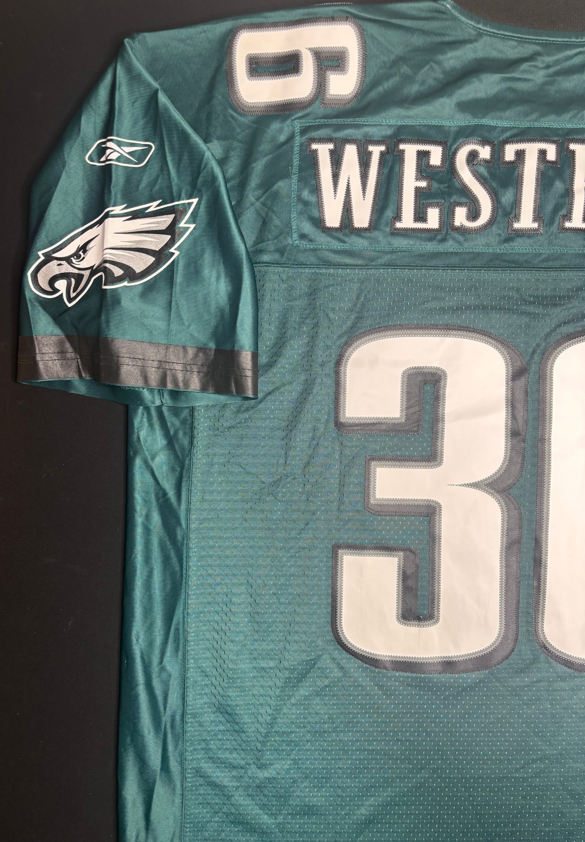 Philadelphia Eagles Brian Westbrook Reebok Helmet Tag Football Jersey Size: XXL