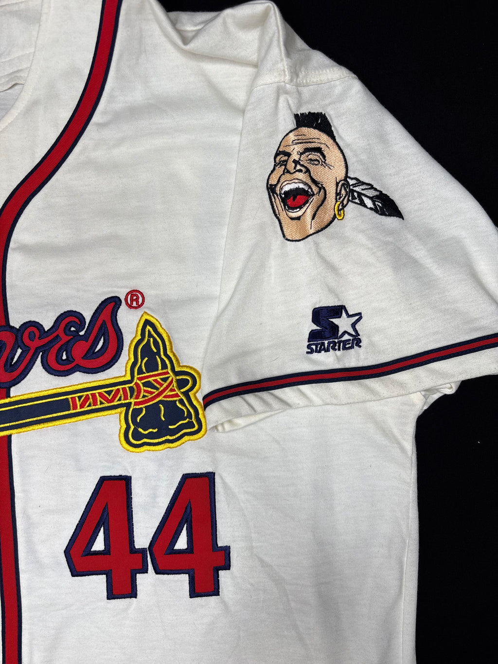 Atlanta Braves Hank Aaron Starter Baseball Jersey Size: XL