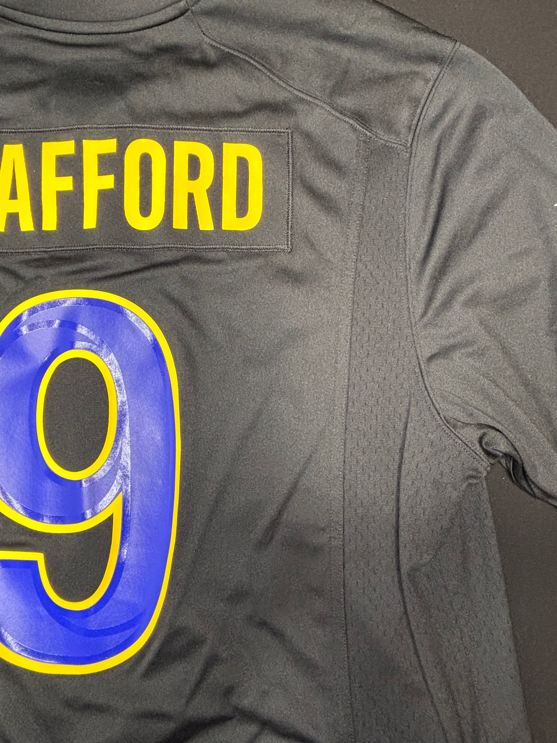 NWT Los Angeles Rams Matthew Stafford Super Bowl 56 Alt Black Nike Football Jersey Size: XL