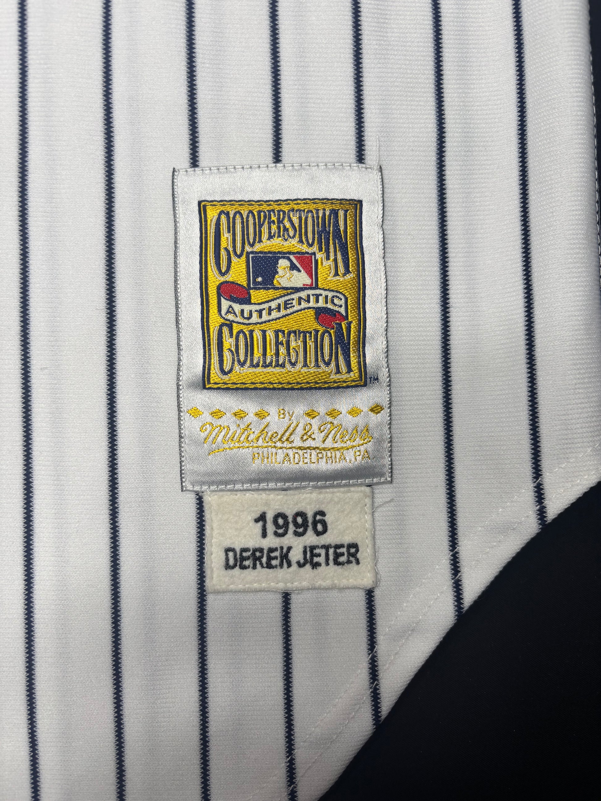 New York Yankees Derek Jeter Authentic Mitchell And Ness 1996 Cooperstown Authentic Baseball Jersey Size: 60