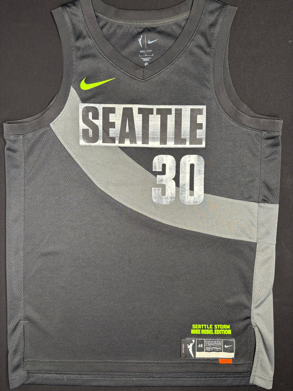 Seattle Storm Breanna Stewart Nike Rebel Edition Basketball Jersey Size: 48