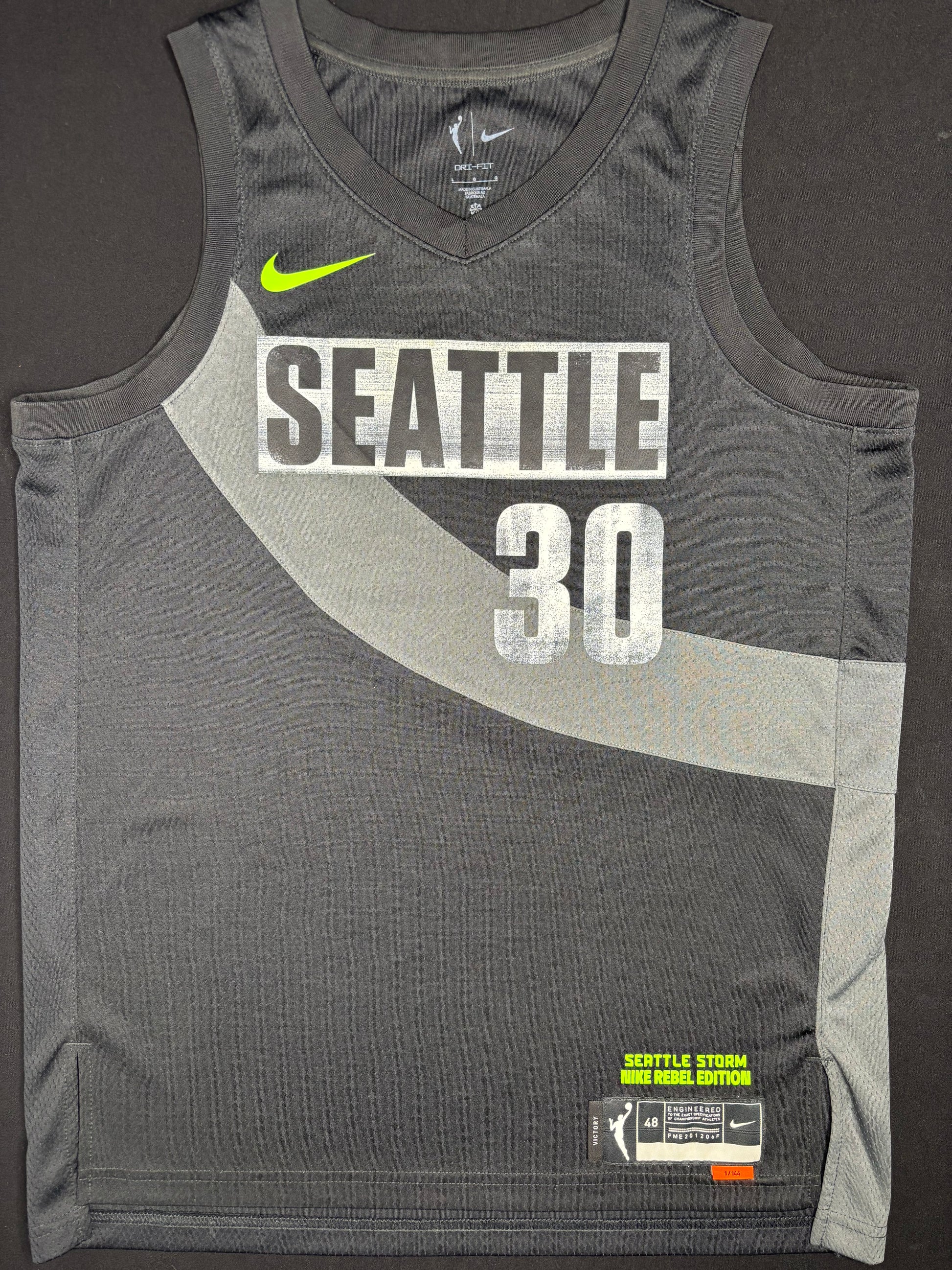 Seattle Storm Breanna Stewart Nike Rebel Edition Basketball Jersey Size: 48