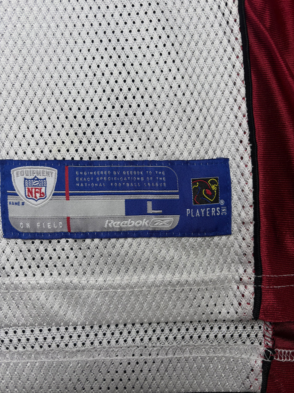 Arizona Cardinals “Big Red” w/ Cardinals Stadium Patch Reebok Football Jersey Size: Large