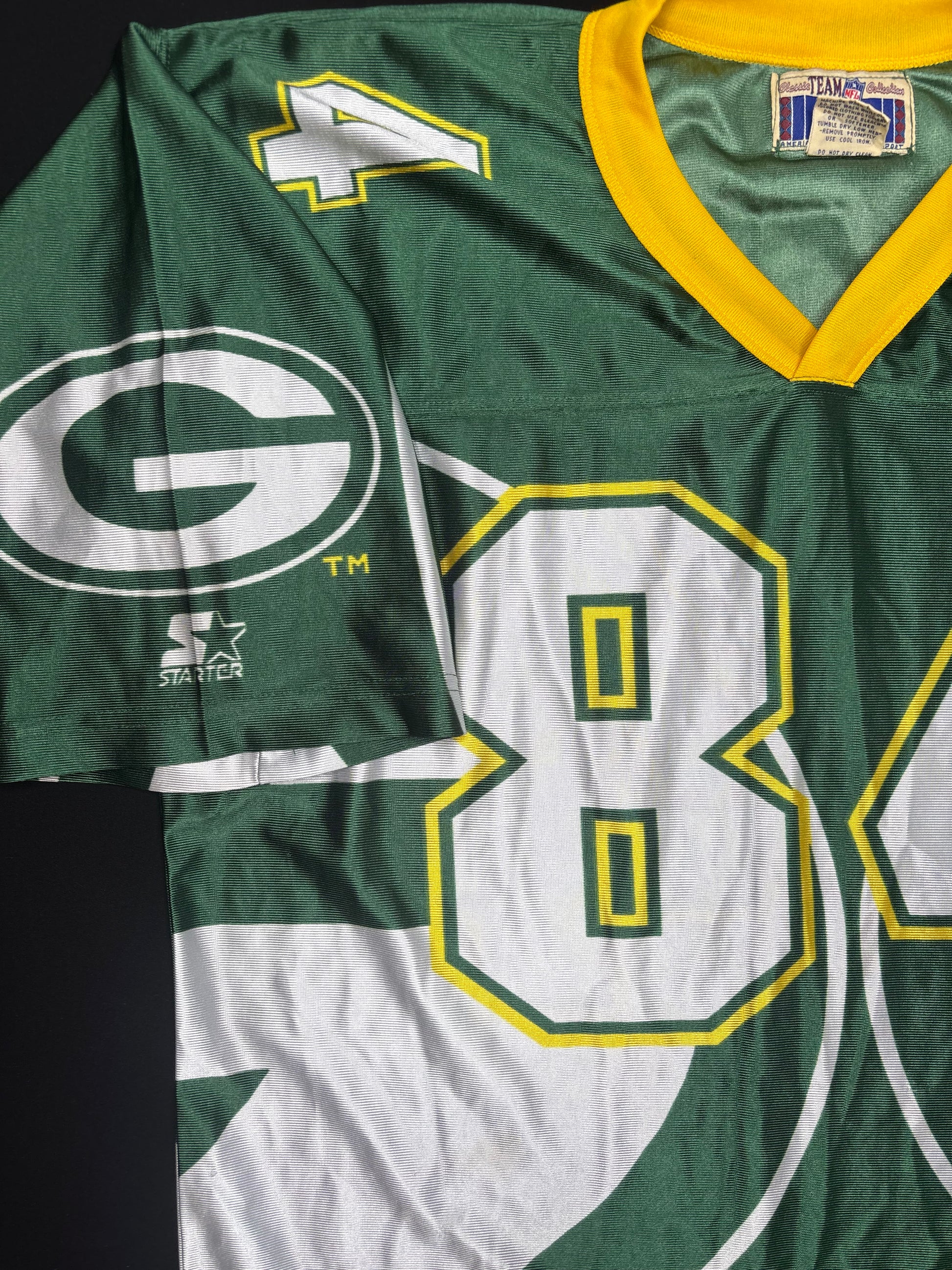 Green Bay Packers Sterling Sharpe Starter Big Logo Starter Football Jersey Size: Large