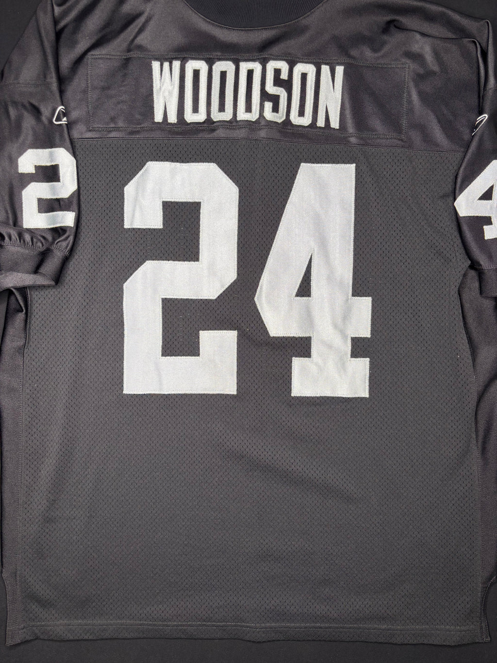 Oakland Raiders Charles Woodson Reebok Helmet Tag Authentic Football Jersey Size: 54