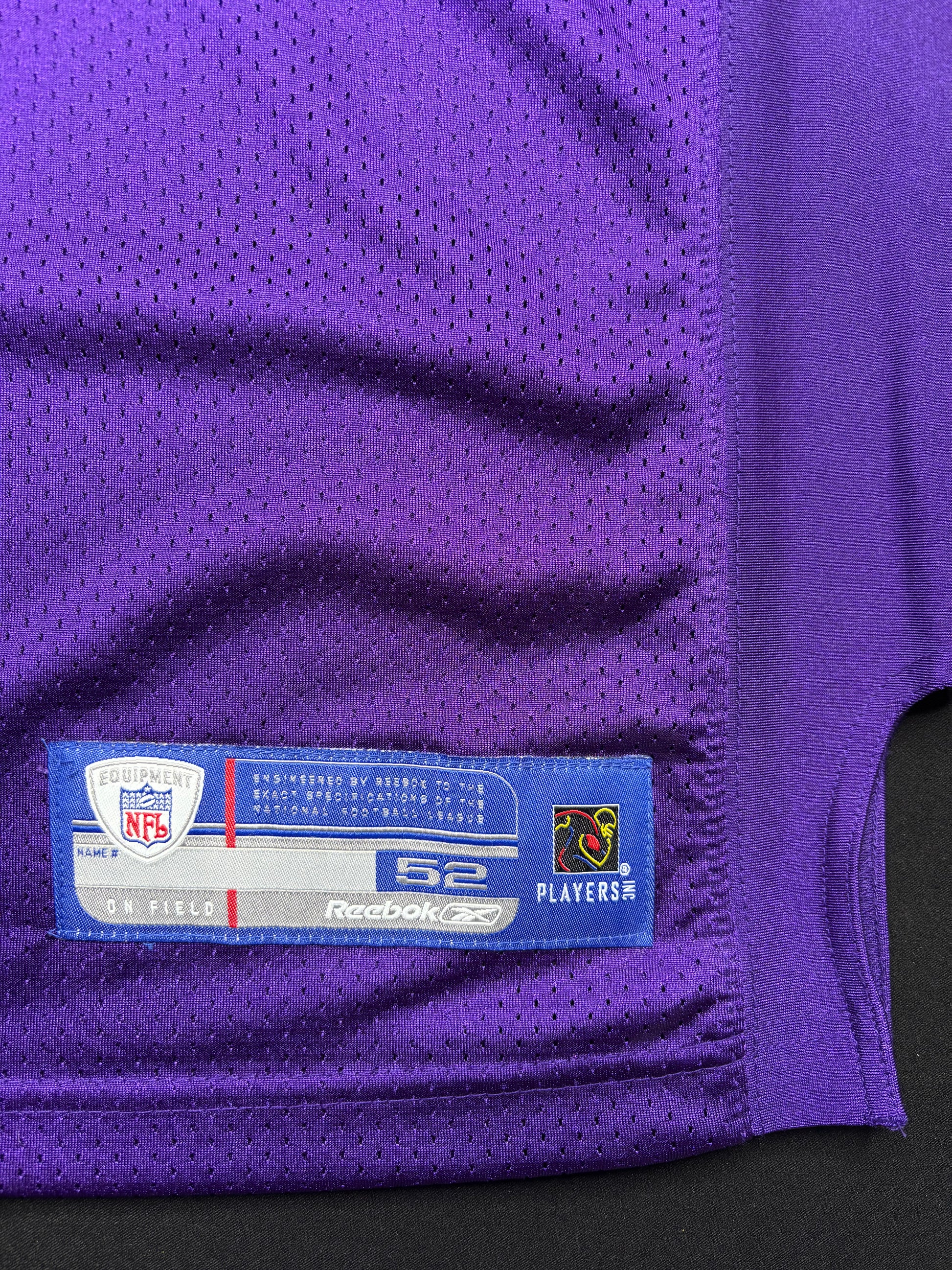 Minnesota Vikings Erasmus James Autographed Authentic Reebok Football Jersey Size: 52