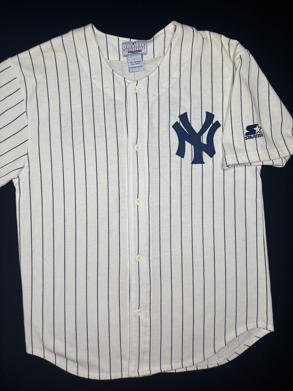 Vintage New York Yankees Lou Gehrig Starter Baseball Jersey Size: Large