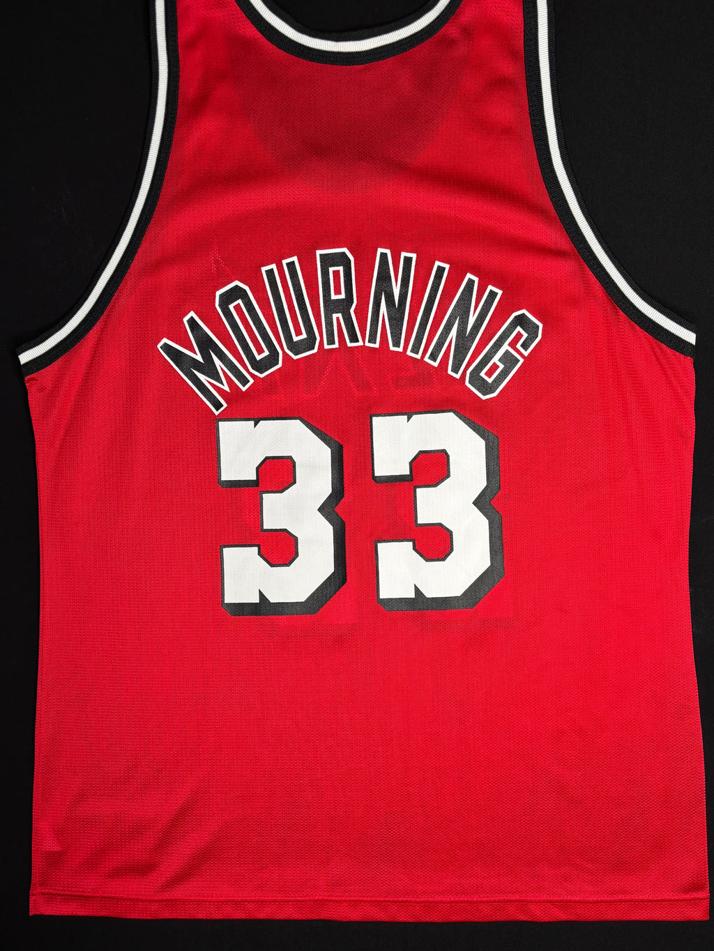 Miami Heat Alonzo Mourning Champion Basketball Jersey Size: 48