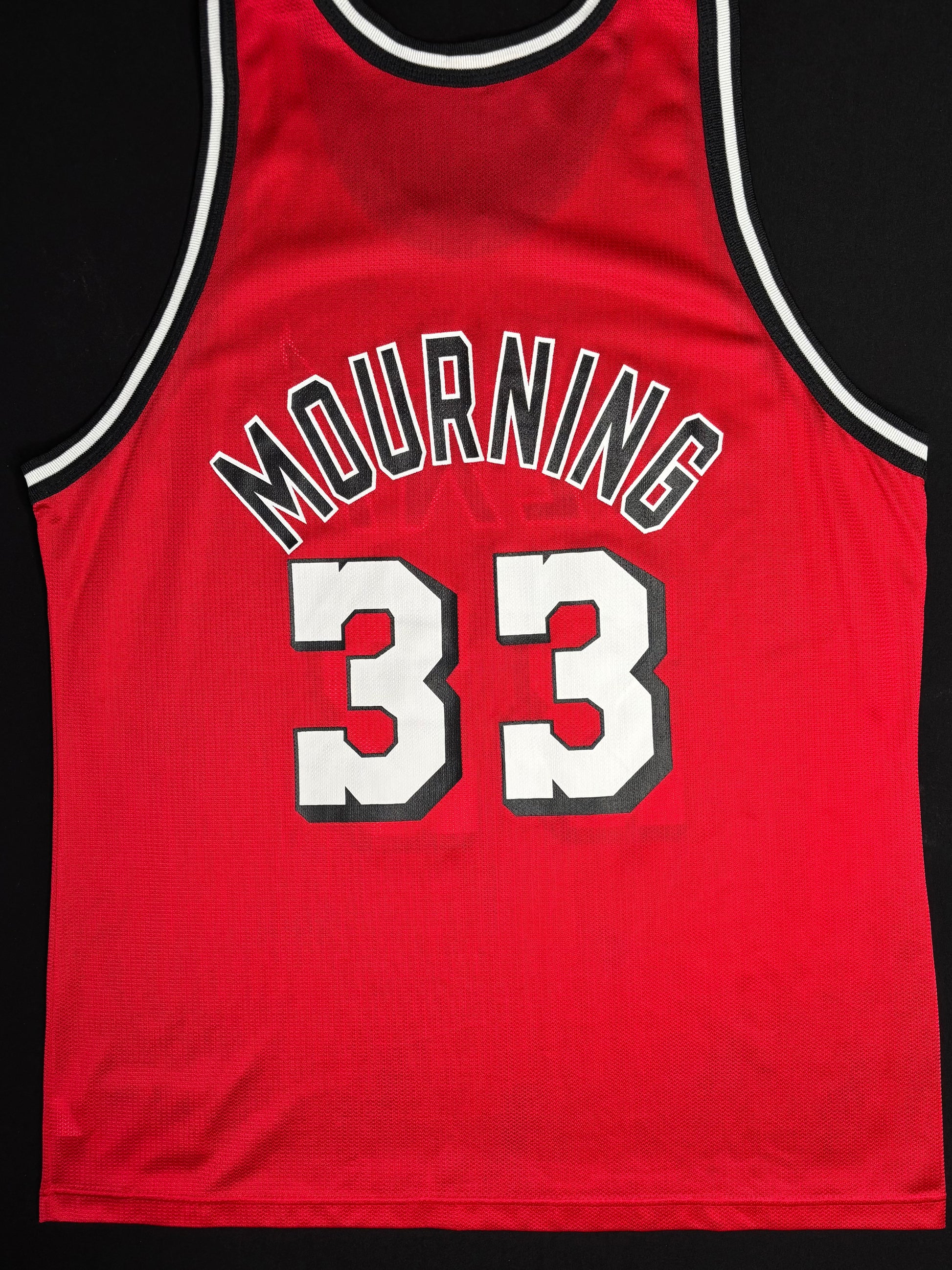 Miami Heat Alonzo Mourning Champion Basketball Jersey Size: 48