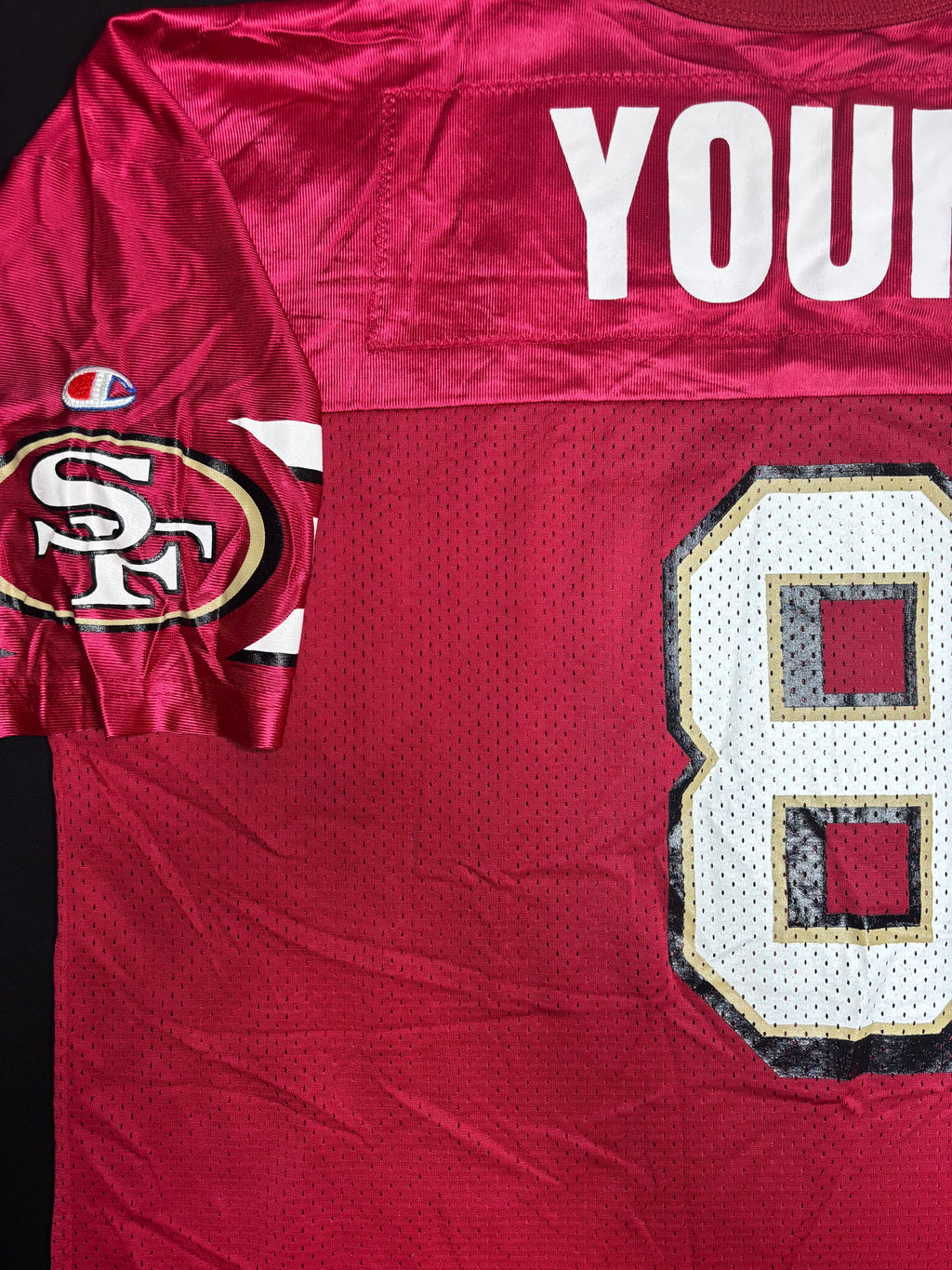 Vintage San Francisco 49ers Steve Young Champion Football Jersey Size: 48