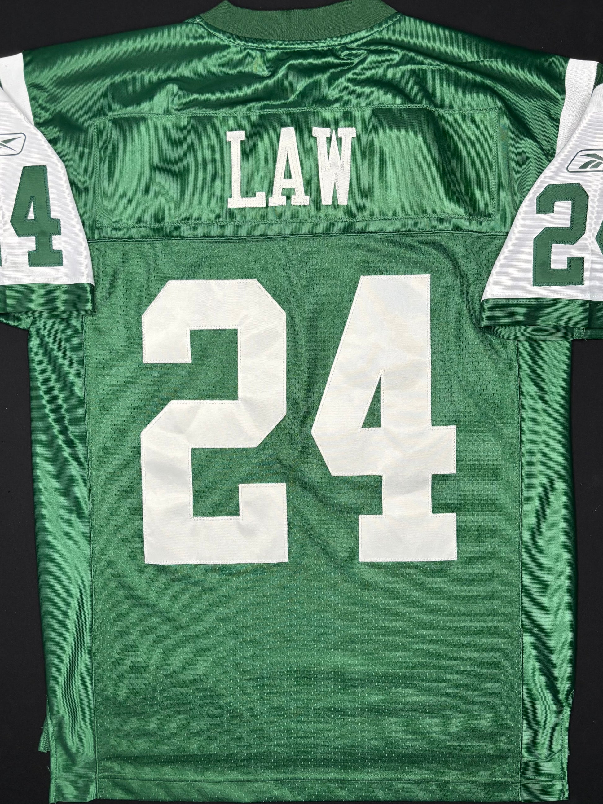 Vintage New York Jets Ty Law Reebok Helmet Tag Size: Medium