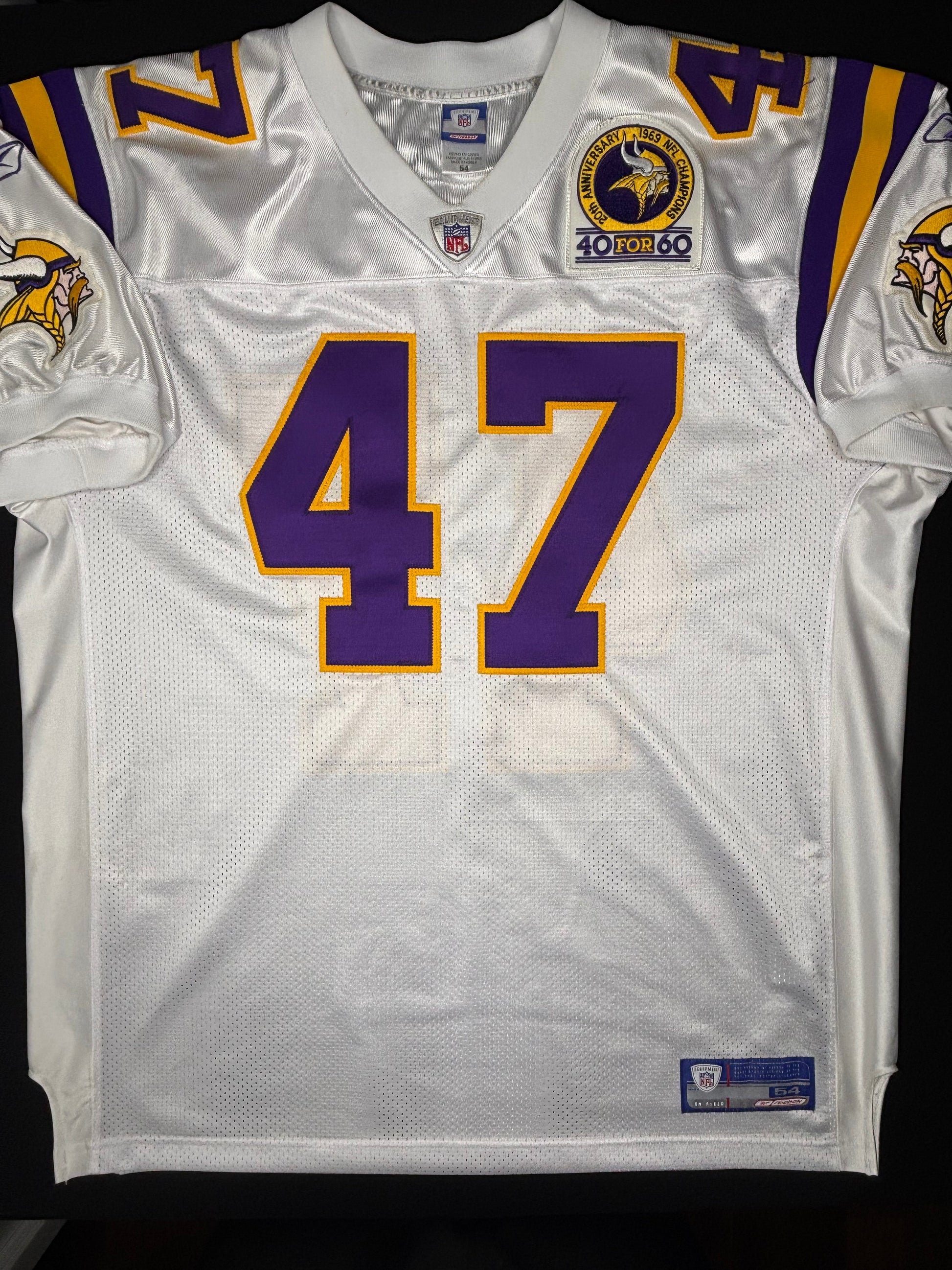 Minnesota Vikings Joey Browner Authentic Reebok Football Jersey w/ 40 for 60 patch Size: 54