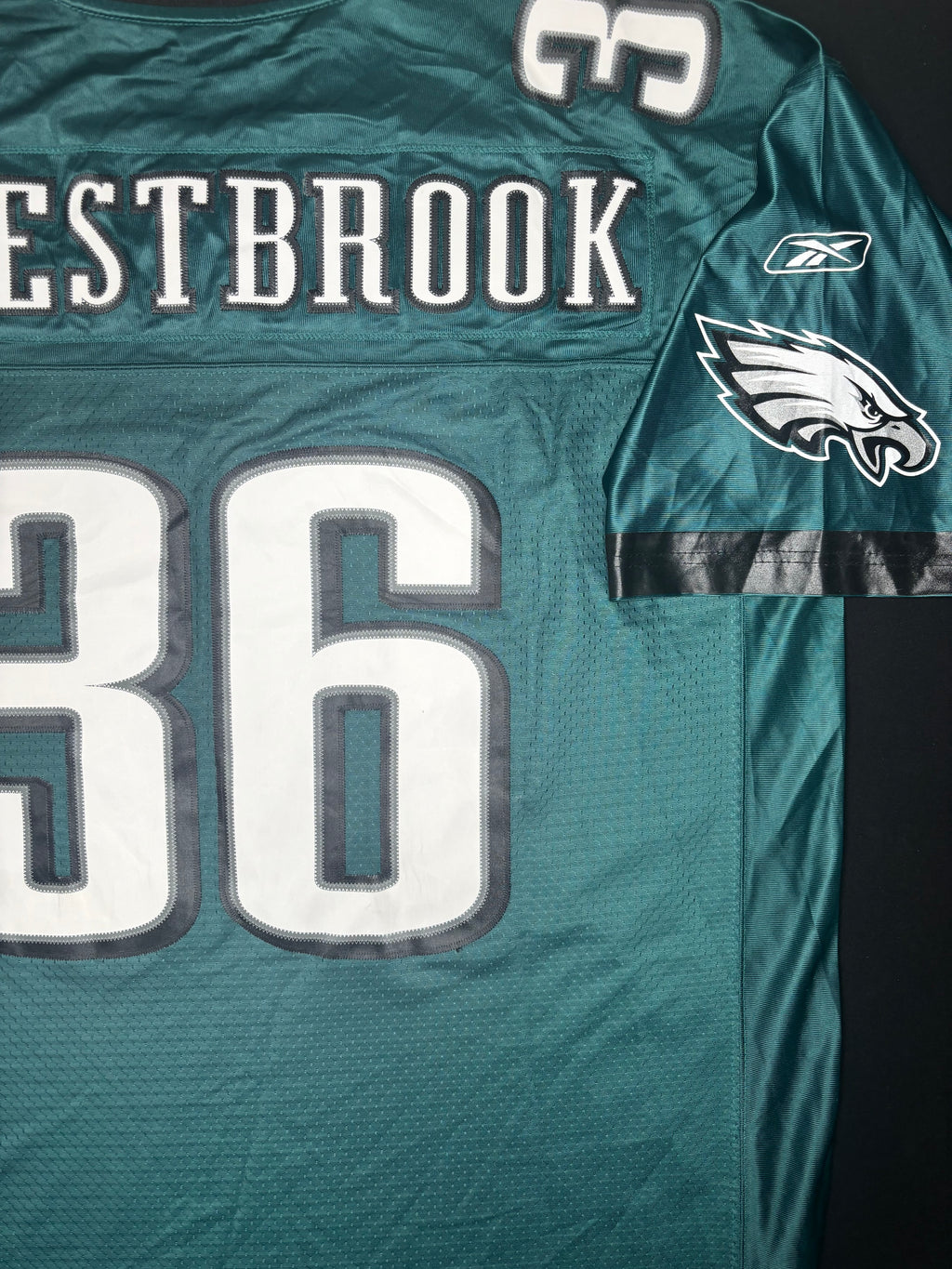 Philadelphia Eagles Brian Westbrook Reebok Helmet Tag Football Jersey Size: XXL