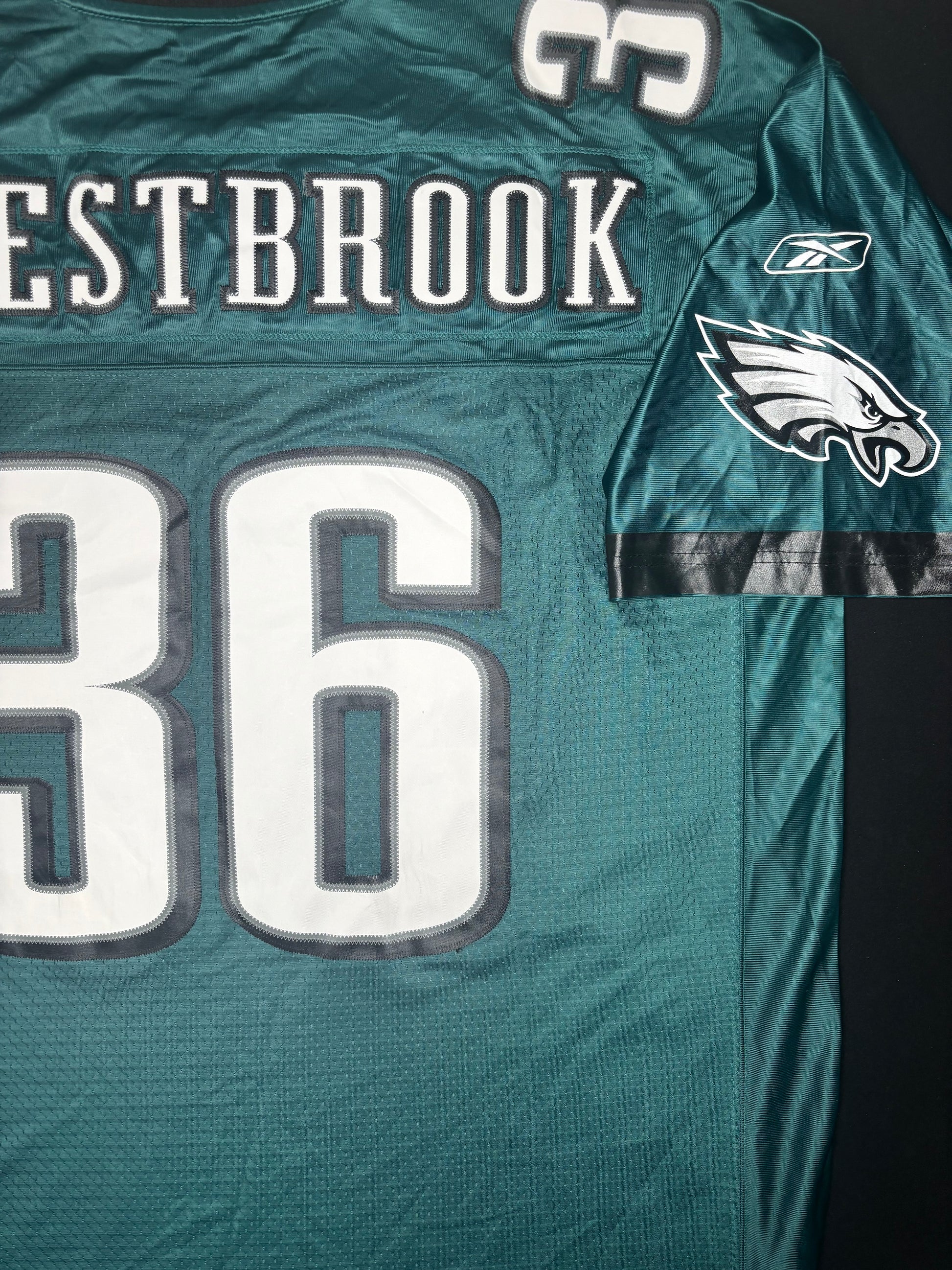 Philadelphia Eagles Brian Westbrook Reebok Helmet Tag Football Jersey Size: XXL