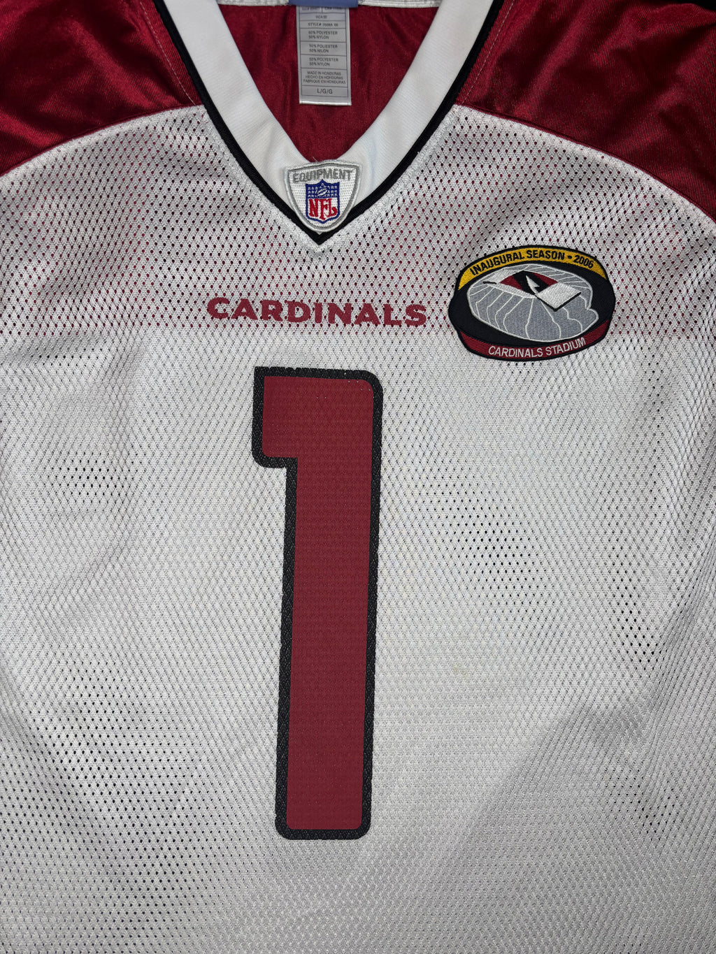 Arizona Cardinals “Big Red” w/ Cardinals Stadium Patch Reebok Football Jersey Size: Large