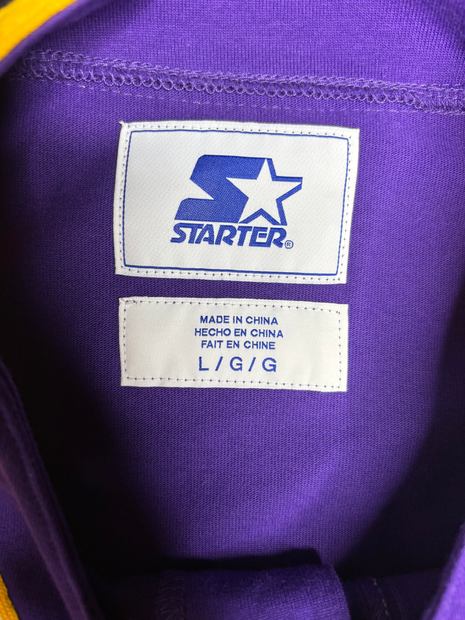 Los Angeles Lakers Vintage Starter Baseball Jersey Size: Large