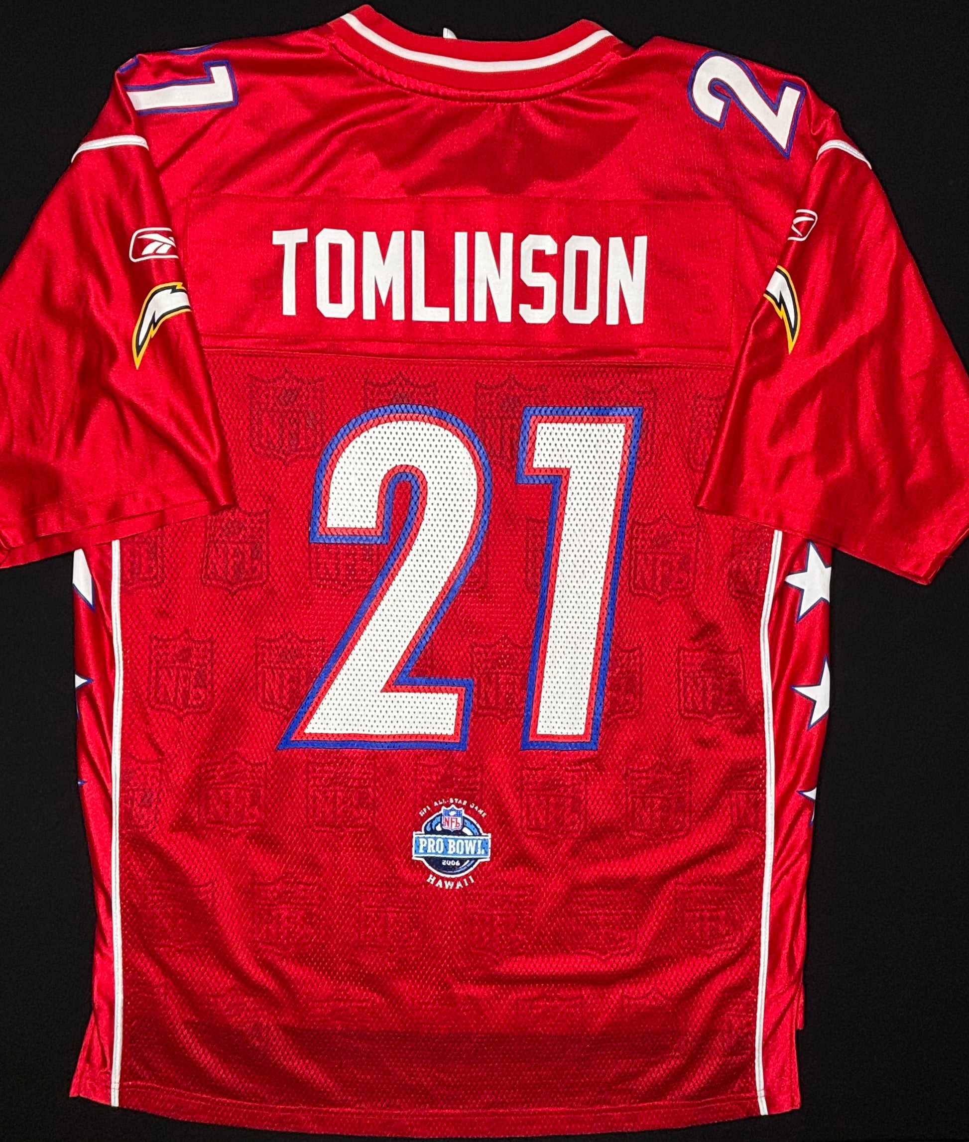 San Diego Chargers Ladainian Tomlinson 2006 AFC Pro Bowl Reebok Football Jersey Size: Large