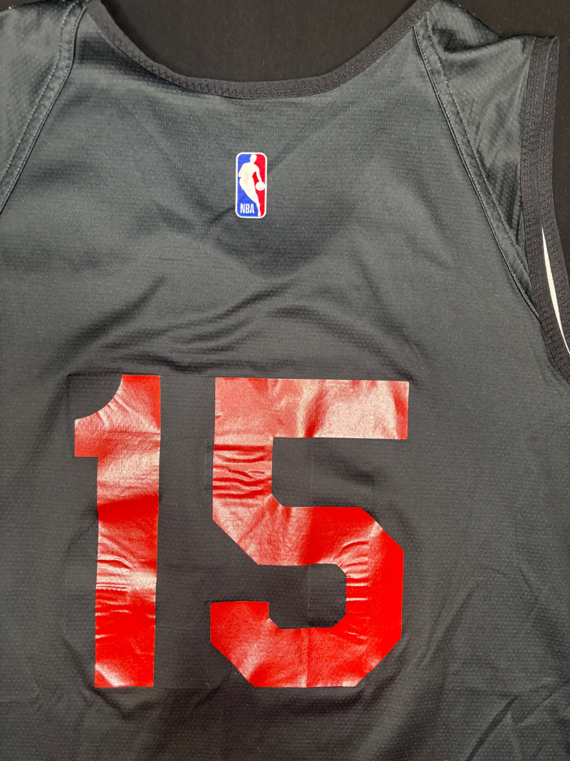 Atlanta Hawks Clint Capela 2022-23 Practice Used Black Grey Practice Basketball Jersey Size: XL