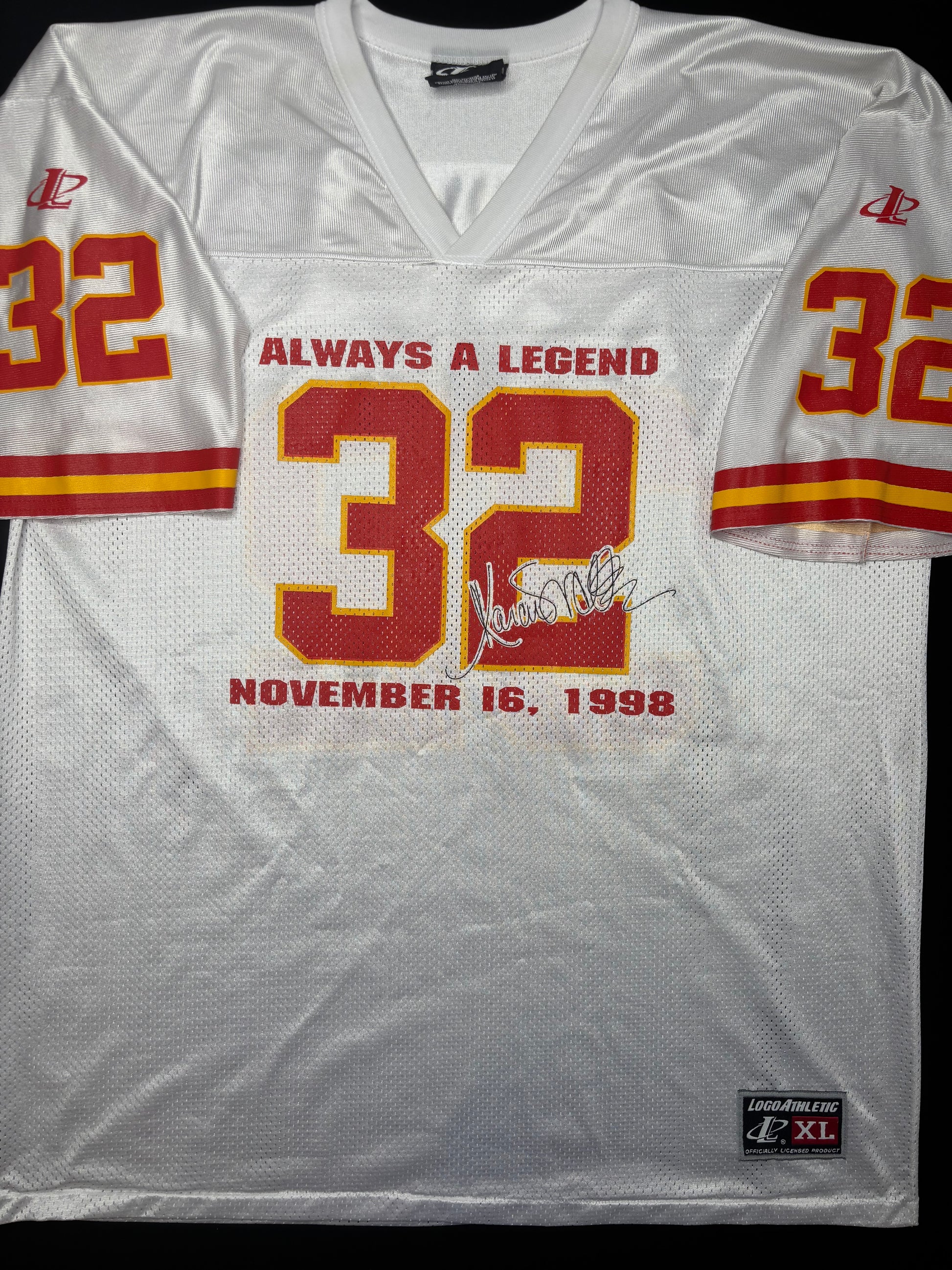 Kansas City Chiefs Marcus Allen Jersey Retirement Commemorative Logo Atheltic Football Jersey Size: XL